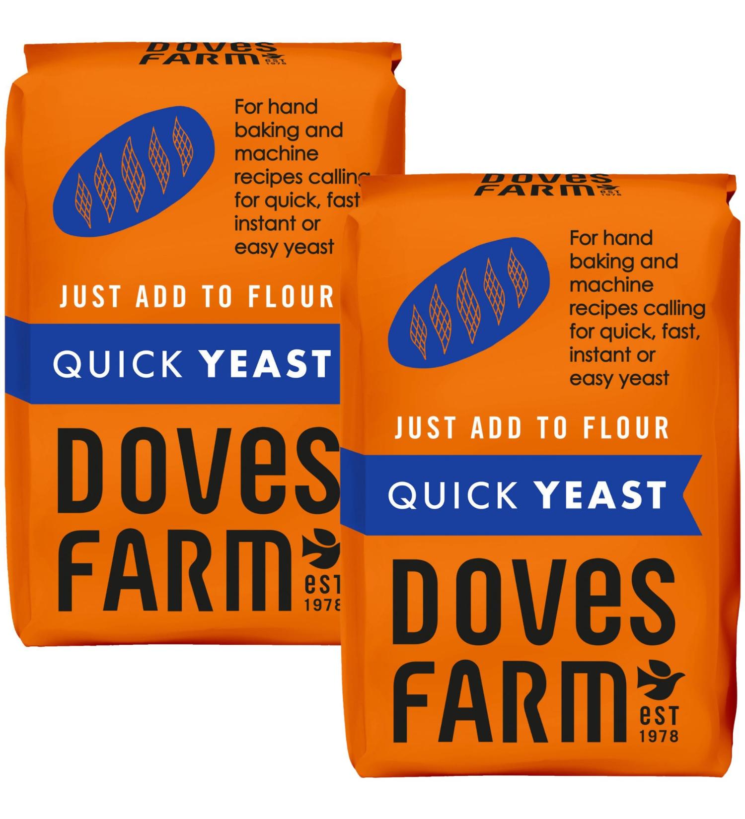 (2 Pack) - Doves Farm - Quick Yeast | 125g | 2 PACK BUNDLE - Buy Online on GoSupps.com