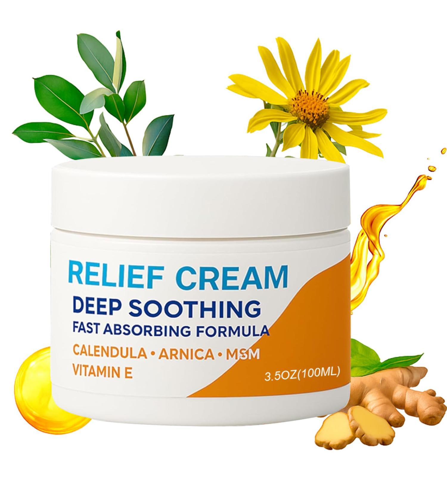 Huatsing Carpal Tunnel Relief Cream 3.5 oz/100ml Herbal Nerve Relief Cream for Hands & Wrists Non-Greasy Formula with Arnica Emu Oil and Turmeric Oil Fast-Absorbing for Daily Comfort - Buy Online on GoSupps.com