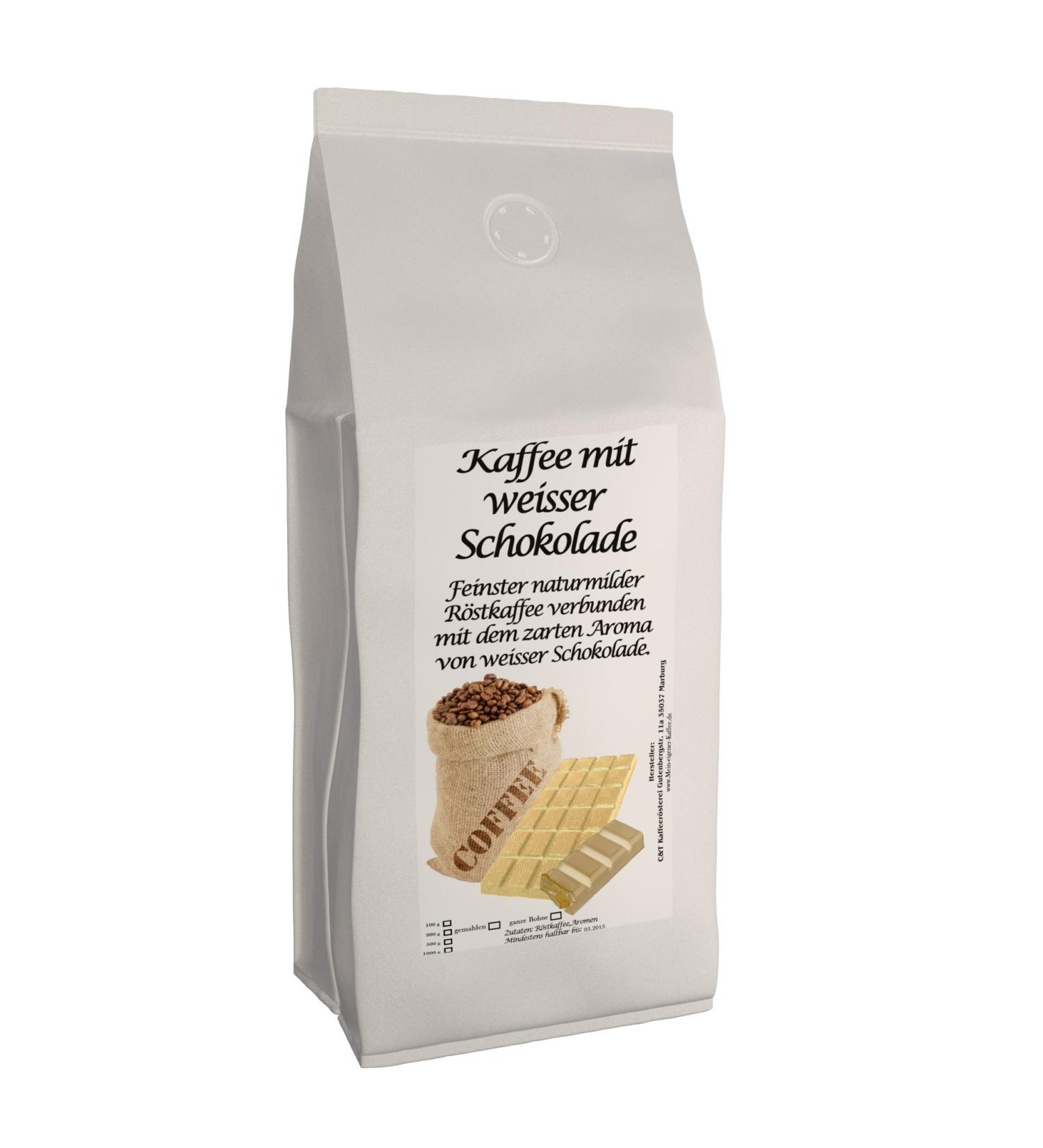 C&T Aroma Haffee Eyomatized Coffee Ground - White Chocolate 1000g | Premium Flavored Coffee from Top Roasters - Buy Online on GoSupps.com