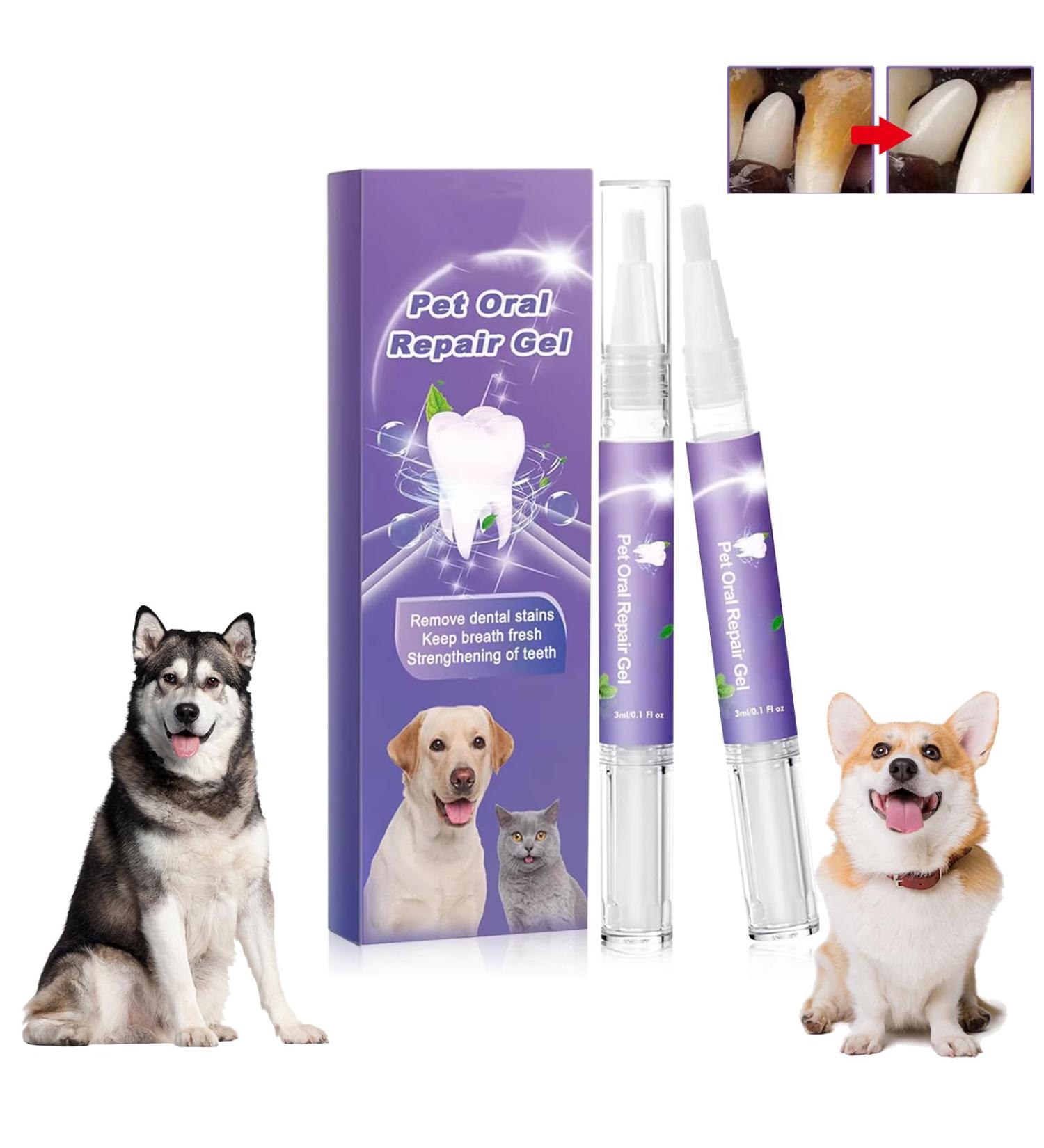 Pet Oral Repair Gel Pet Oral Repair Gel for Fast Healing - Easy-Apply Gel Pen for Daily Maintenance Ideal for Sensitive Gums & Dental Hygiene - Suitable for All Dog Breeds(1pcs) - Buy Online on GoSupps.com