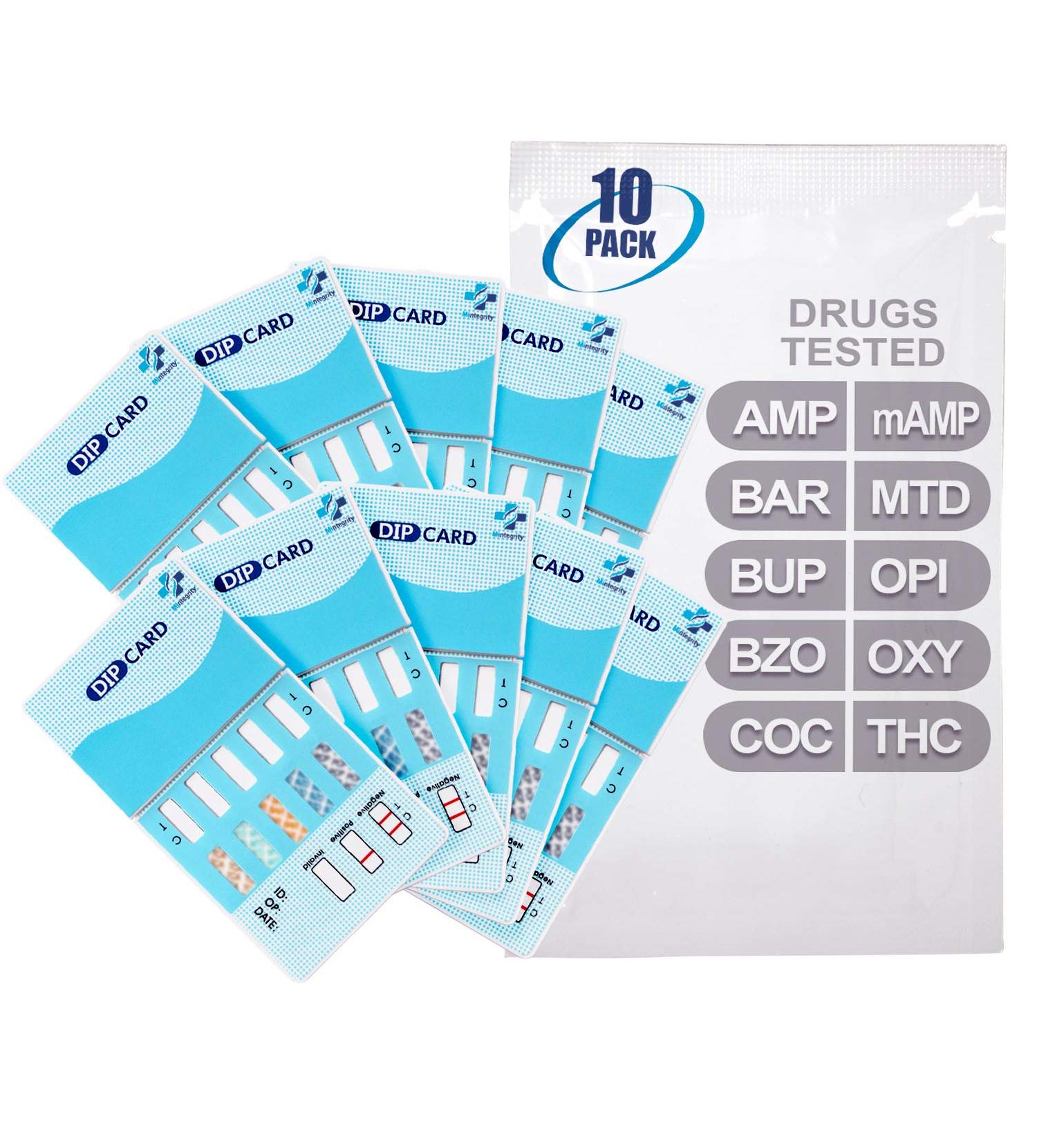 MiCare 10pk 10-Panel Urine Test Card | Drug Test Kit - MI-WDOA-9104 - Buy Online on GoSupps.com