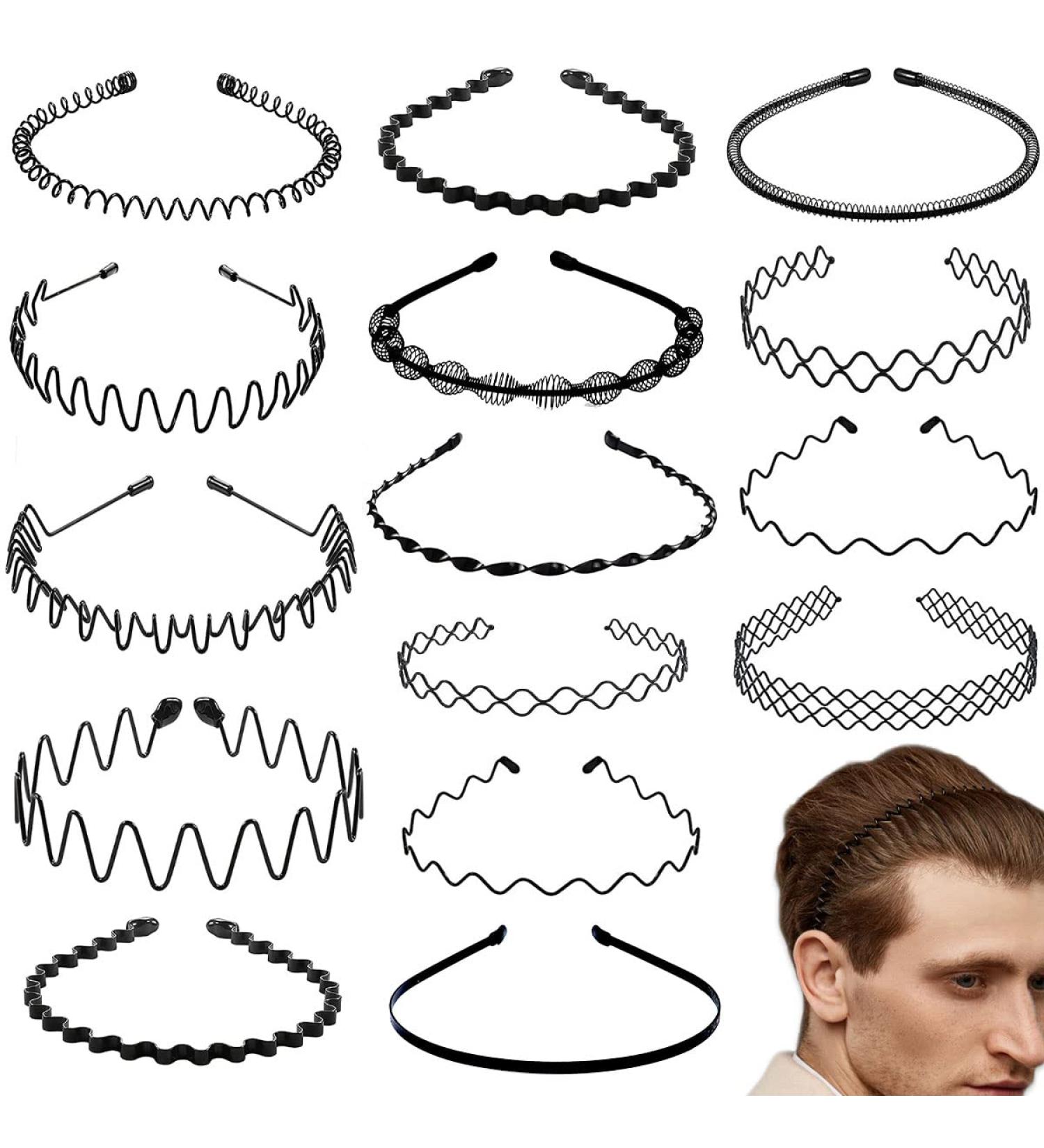 BOYIVI Metal Headband Set - 15 Pieces, Adjustable Unisex Hair Bands for Home, Outdoor, Sports & Yoga - Buy Online on GoSupps.com