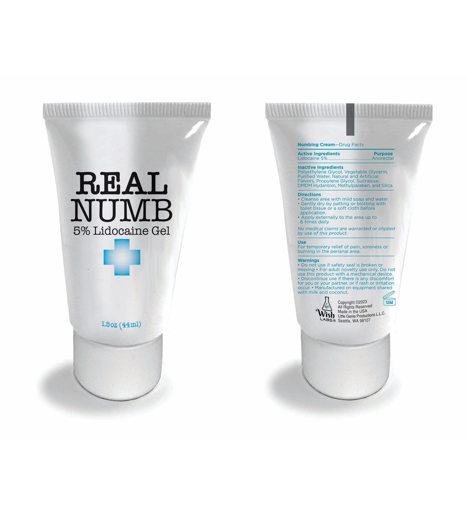 REAL NUMB (Pack of 2) Maximum Strength Lidocaine 5% Anorectal Cream | Hemorrhoid Relief | 44g Tube (2 Pack) - Buy Online on GoSupps.com