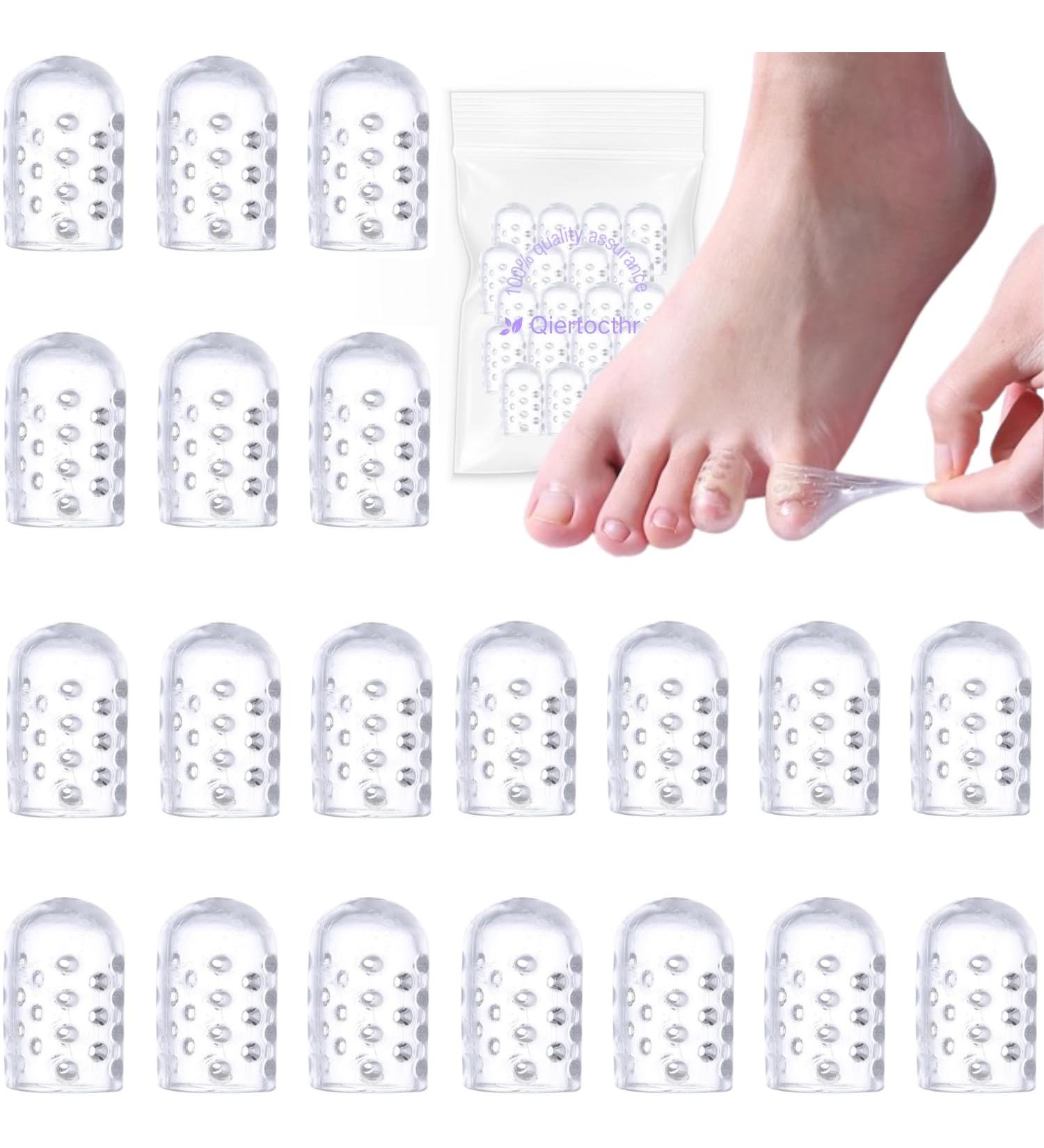 Silicone Pinky Toe Protectors - 20 Pack Gel Sleeves for Runners & Blisters - Universal Fit for Men & Women - Buy Online on GoSupps.com