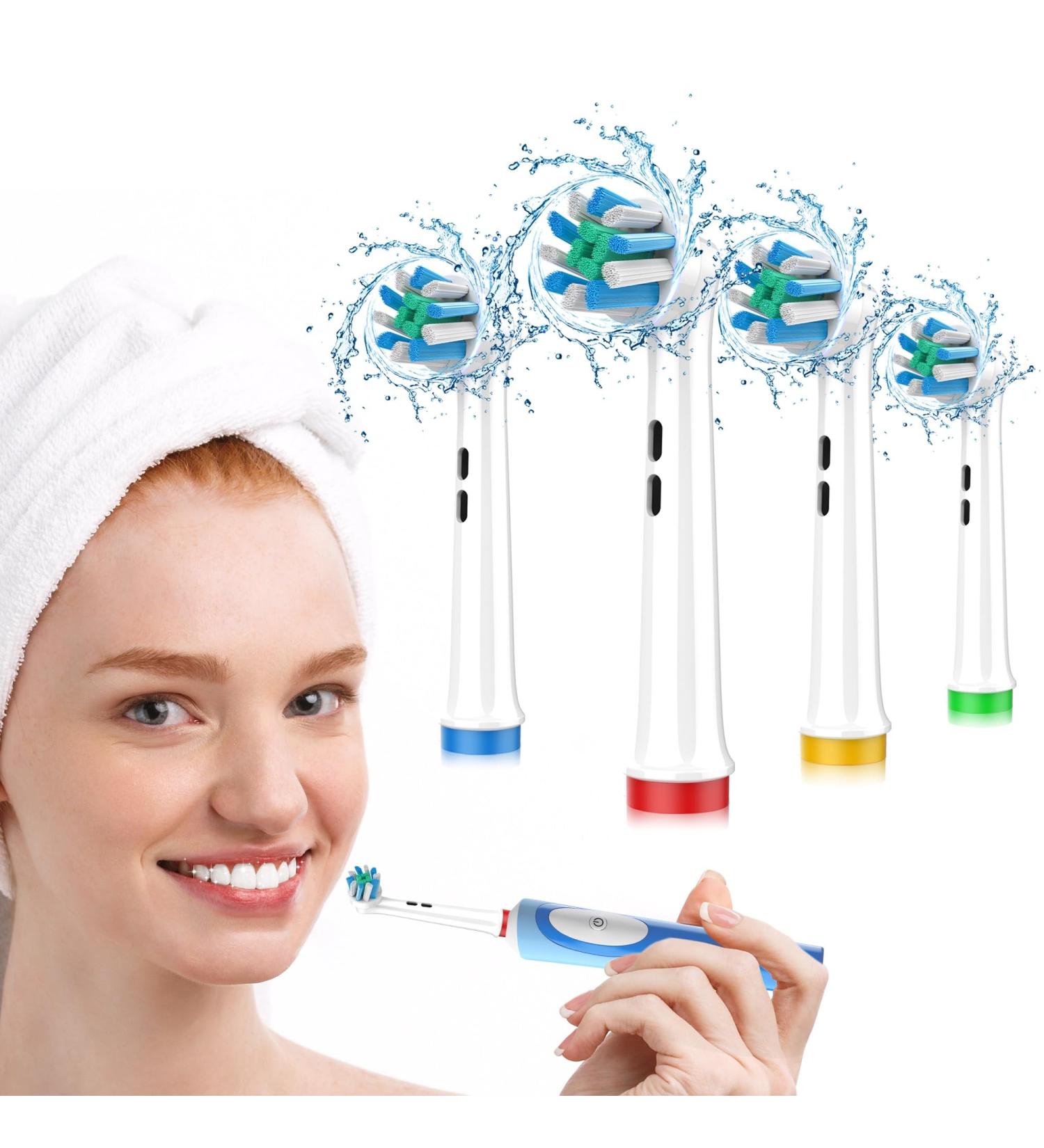 Upgraded Acoss Action Electric Toothbrush Heads - 4 Pcs Replacement for Oral-B 7000/1000/9600/5000/3000/8000 | Professional Quality & Compatibility - Buy Online on GoSupps.com