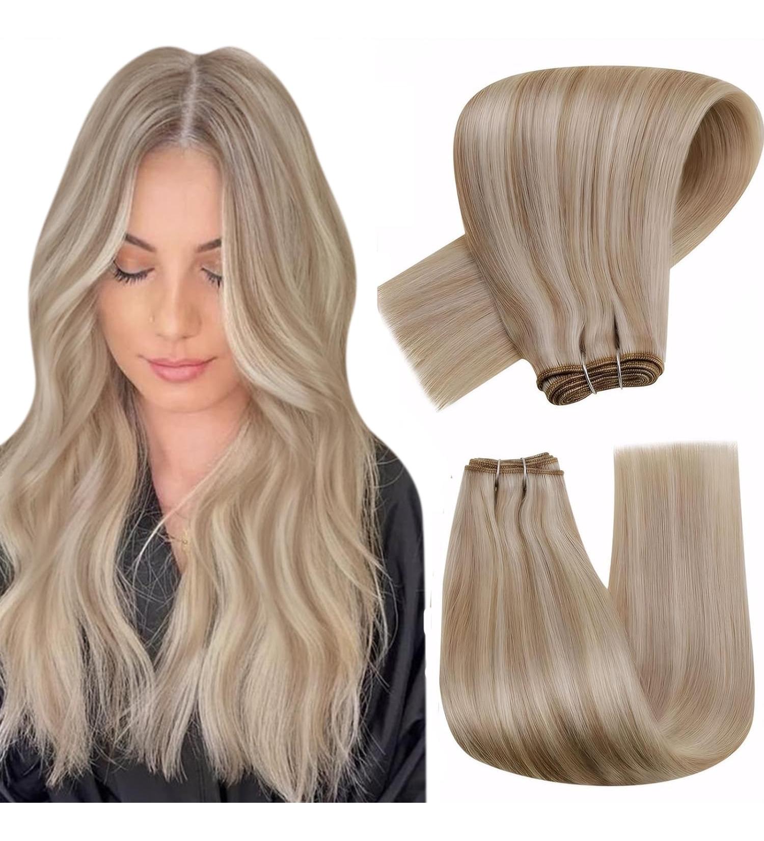 Shop Hetto Remy Real Hair Extensions | #18/613 Ash Blond | 12 Inch 70g - Perfect for a Natural Look! - Buy Online on GoSupps.com