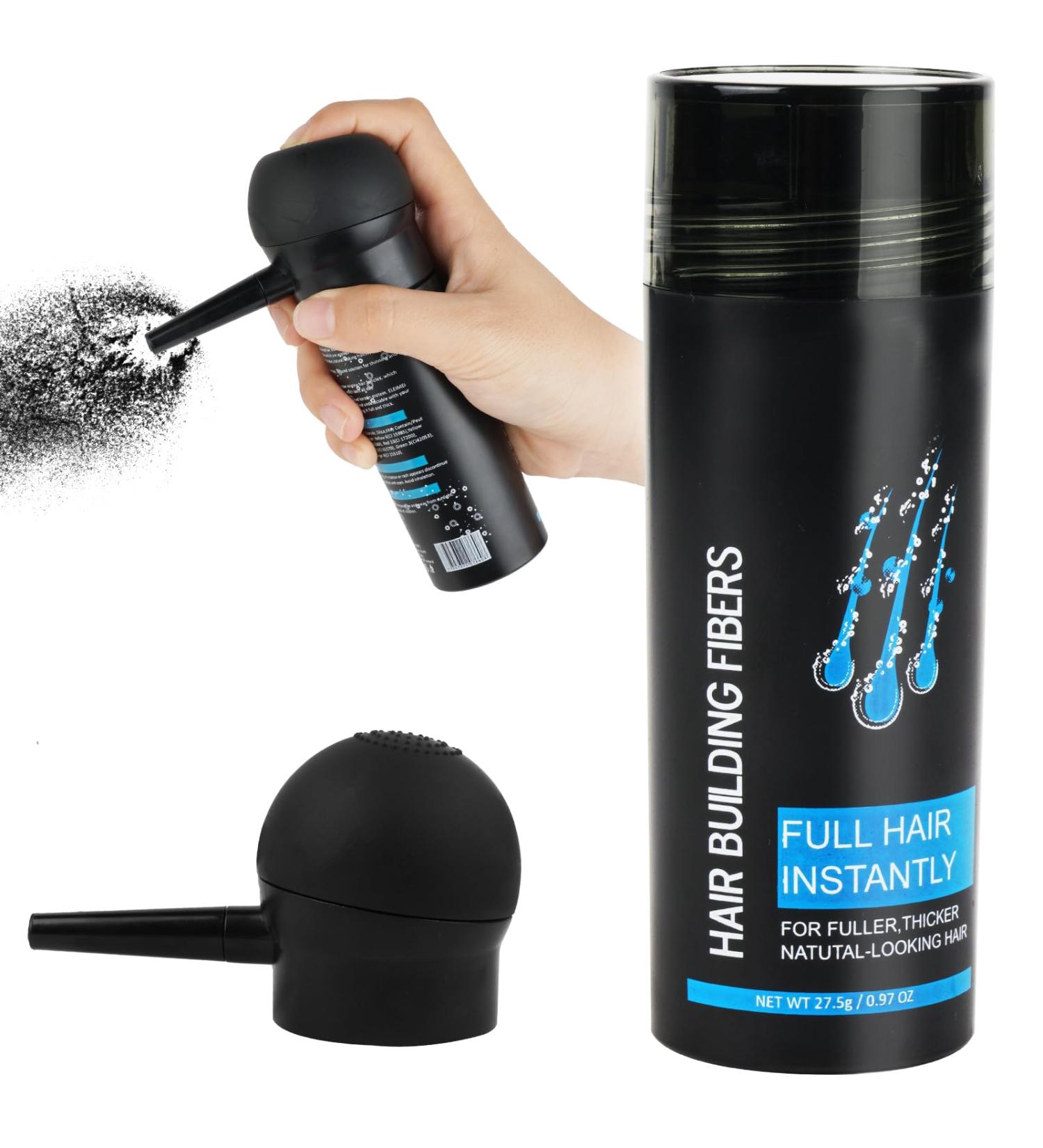 Spout Hair: Instant Hair Sealing & Volume Powder for Men & Women - Invisible Hair Loss Solution (Black Set) - Buy Online on GoSupps.com