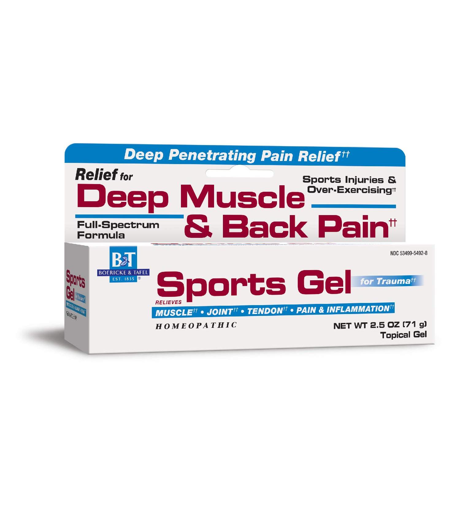 Boericke & Tafel Sports Gel - Homeopathic Relief for Deep Muscle & Back Pain, 2.5 oz - Buy Online on GoSupps.com