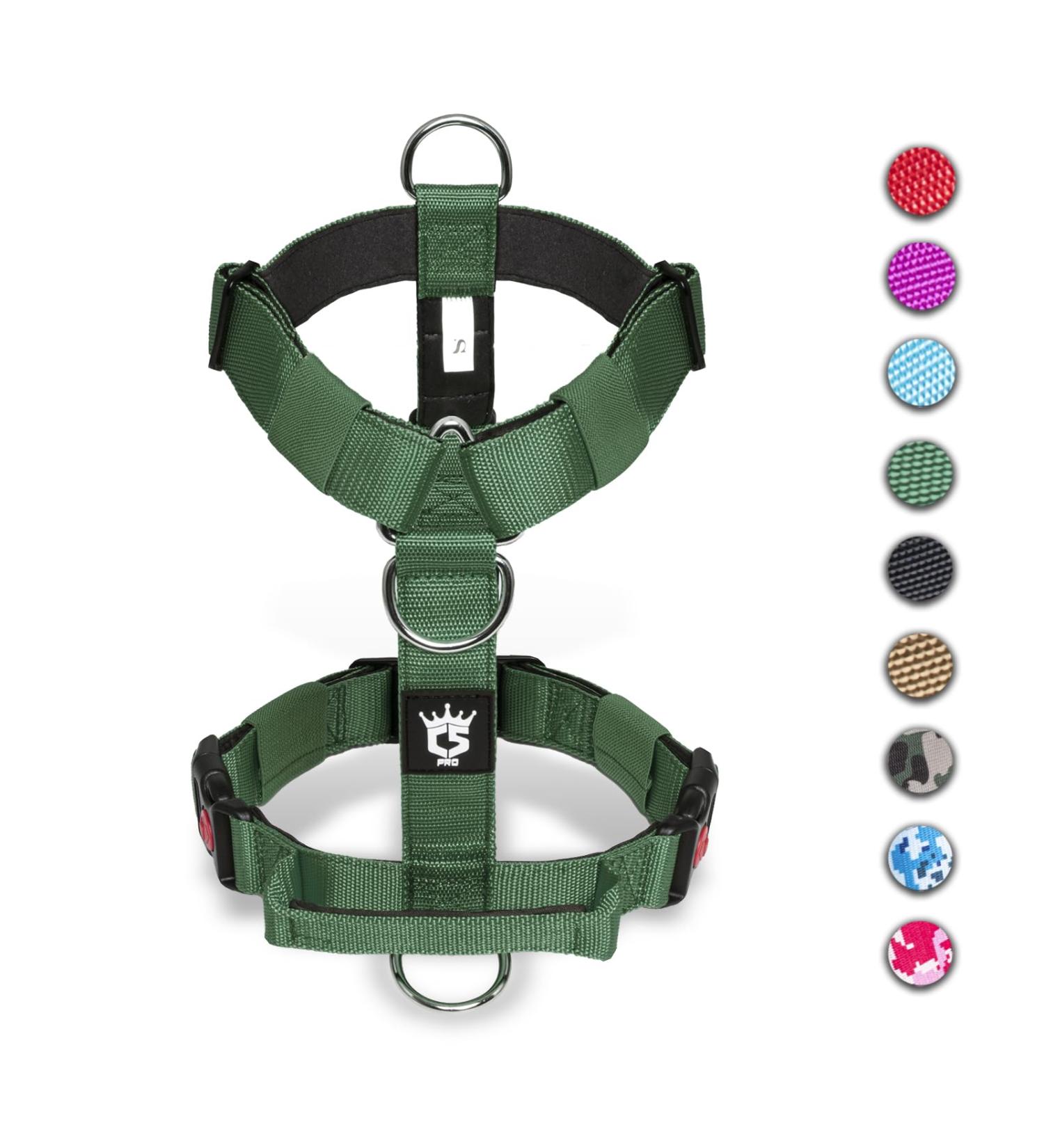 Buy Tspro Tactical Dog Harness with Handle - Military Quality 3.3cm Wide Thick Padded Quick-Release Snap - Ideal for Small Dogs (14-23kg) - Green - Buy Online on GoSupps.com