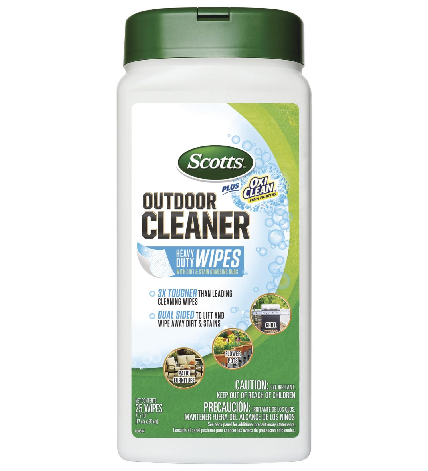 Scotts Outdoor Cleaner Plus OxiClean Heavy Duty Wipes - 1 Count | Effective Cleaning for Outdoor Surfaces - Fast International Shipping - Buy Online on GoSupps.com