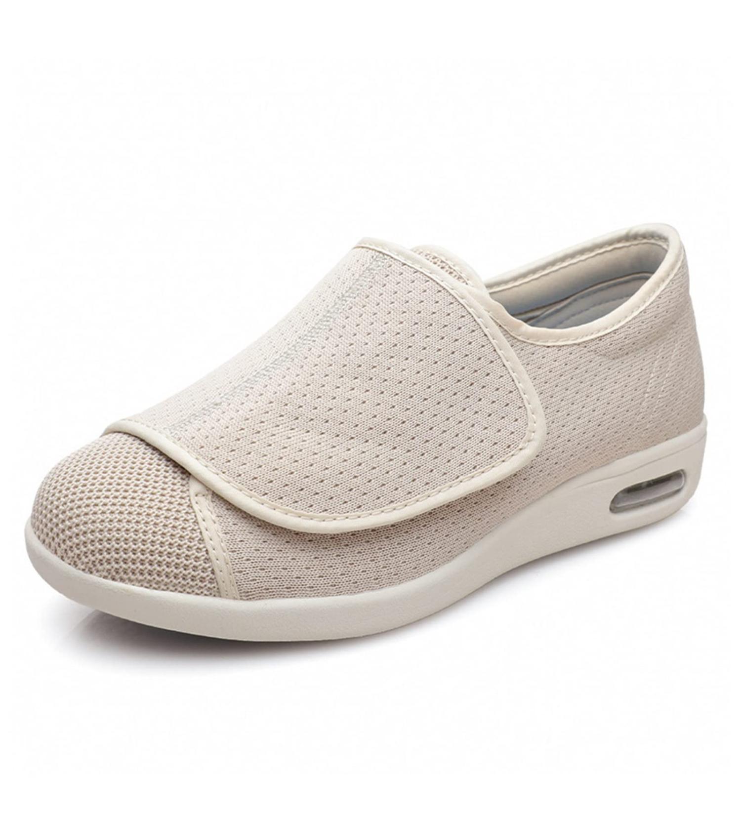 Yytcsjz Diabetic Orthopedic Slip-Resistant Slippers for Seniors - Beige, 23.5cm - Buy Online on GoSupps.com