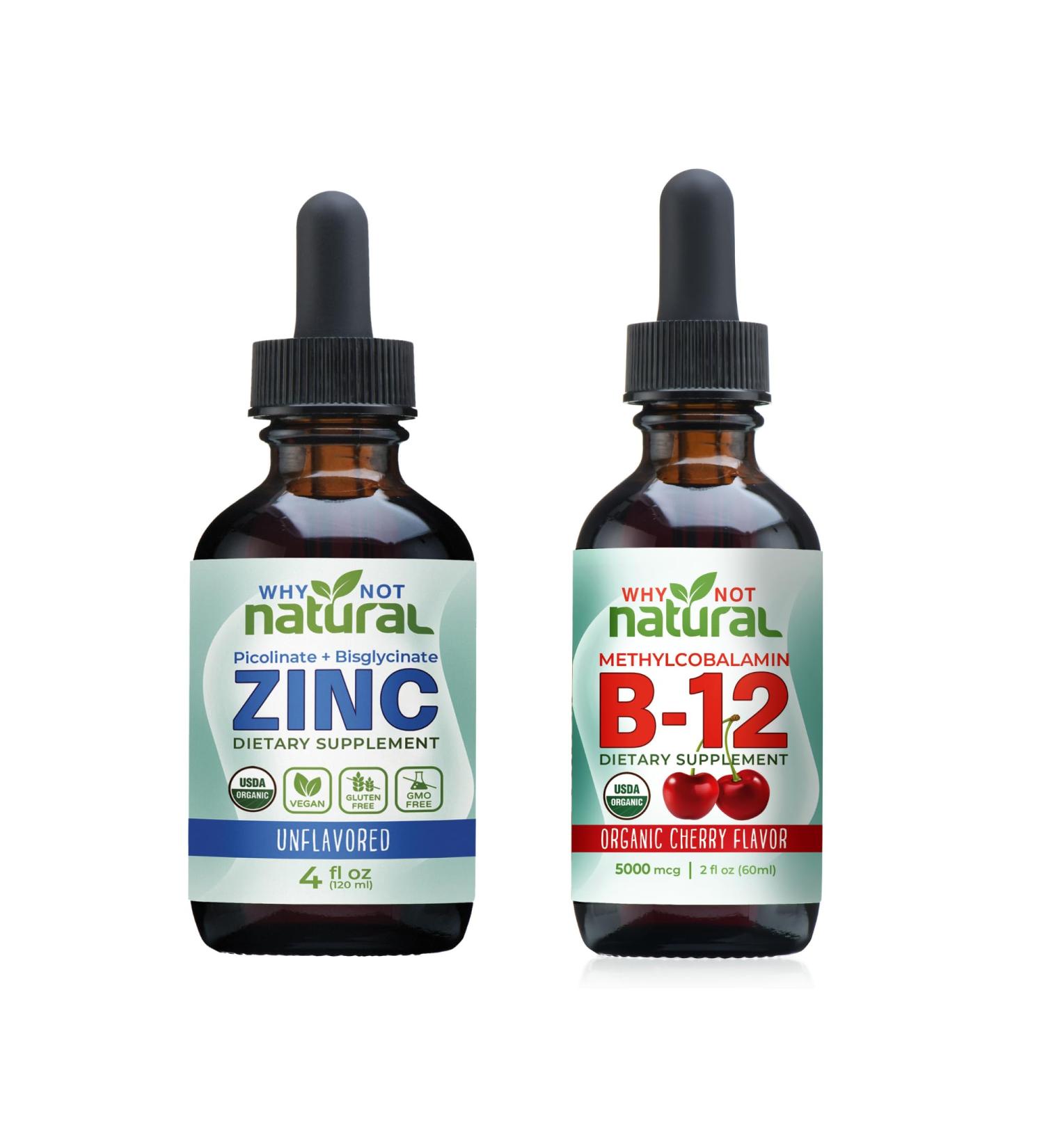 Organic Liquid Zinc and Vitamin B12 - Buy Online on GoSupps.com