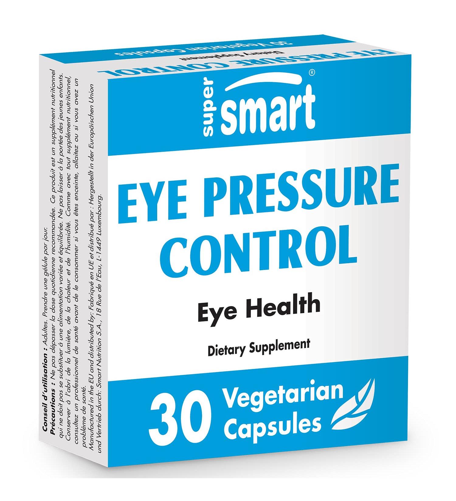Supersmart Eye Pressure Control with Bilberry Extract - 30 Capsules | Natural Eye Health & Anti Aging | Non-GMO & Gluten Free - Buy Online on GoSupps.com