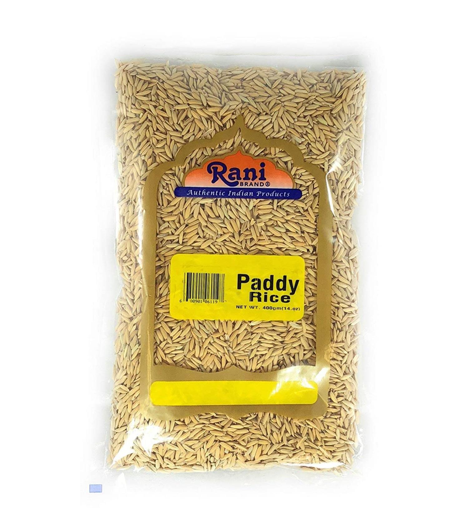Rani Paddy Rice (Raw Unfinished Rice) 14oz (400g)  All Natural | Vegan | Gluten Friendly | NON-GMO | Indian Origin 14.1 Ounce (Pack of 1)