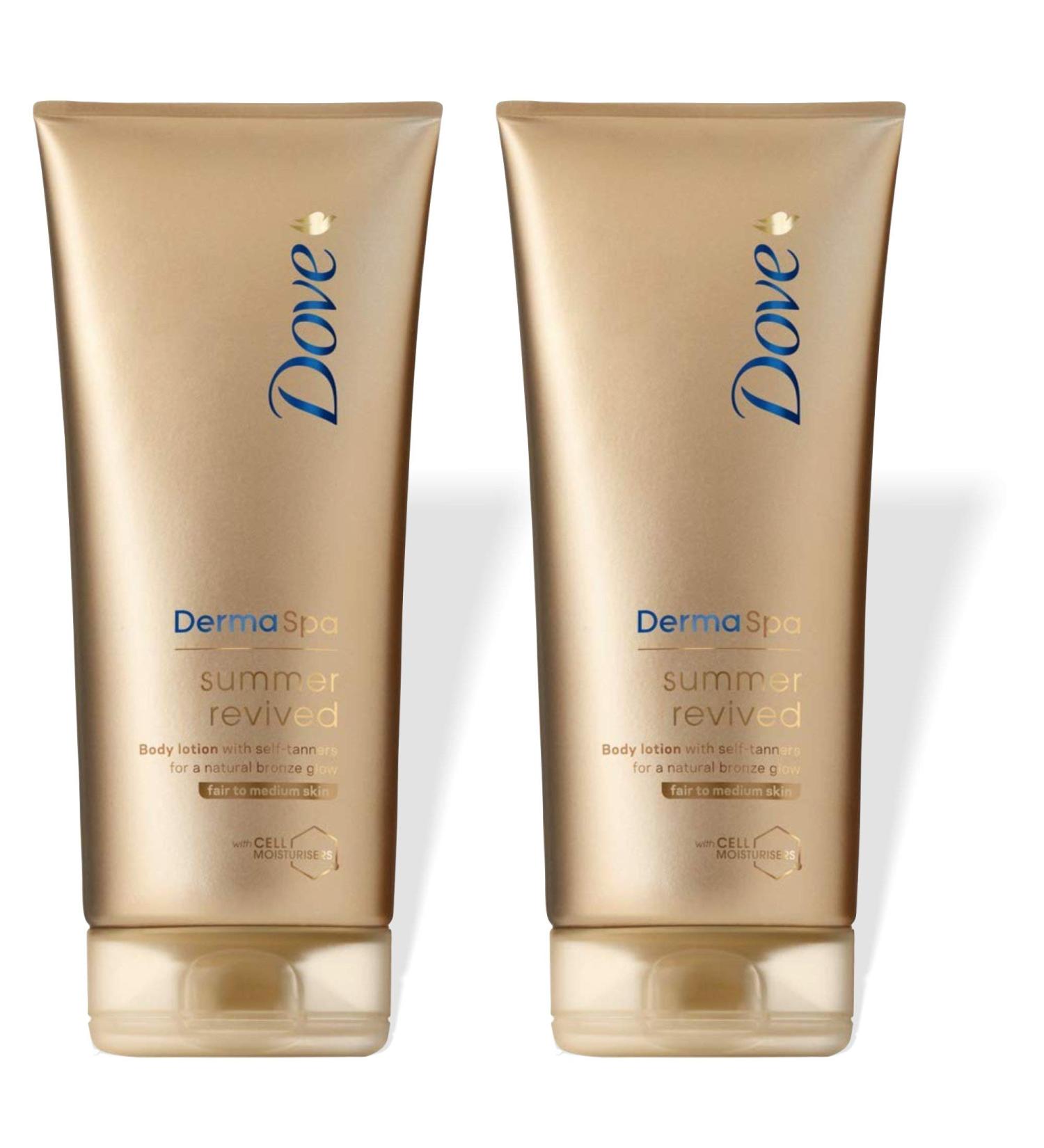 Dove Derma Spa Summer Relaunched Just Skin Medium Body Lotion 200ml (Pack of 2) - Buy Online on GoSupps.com