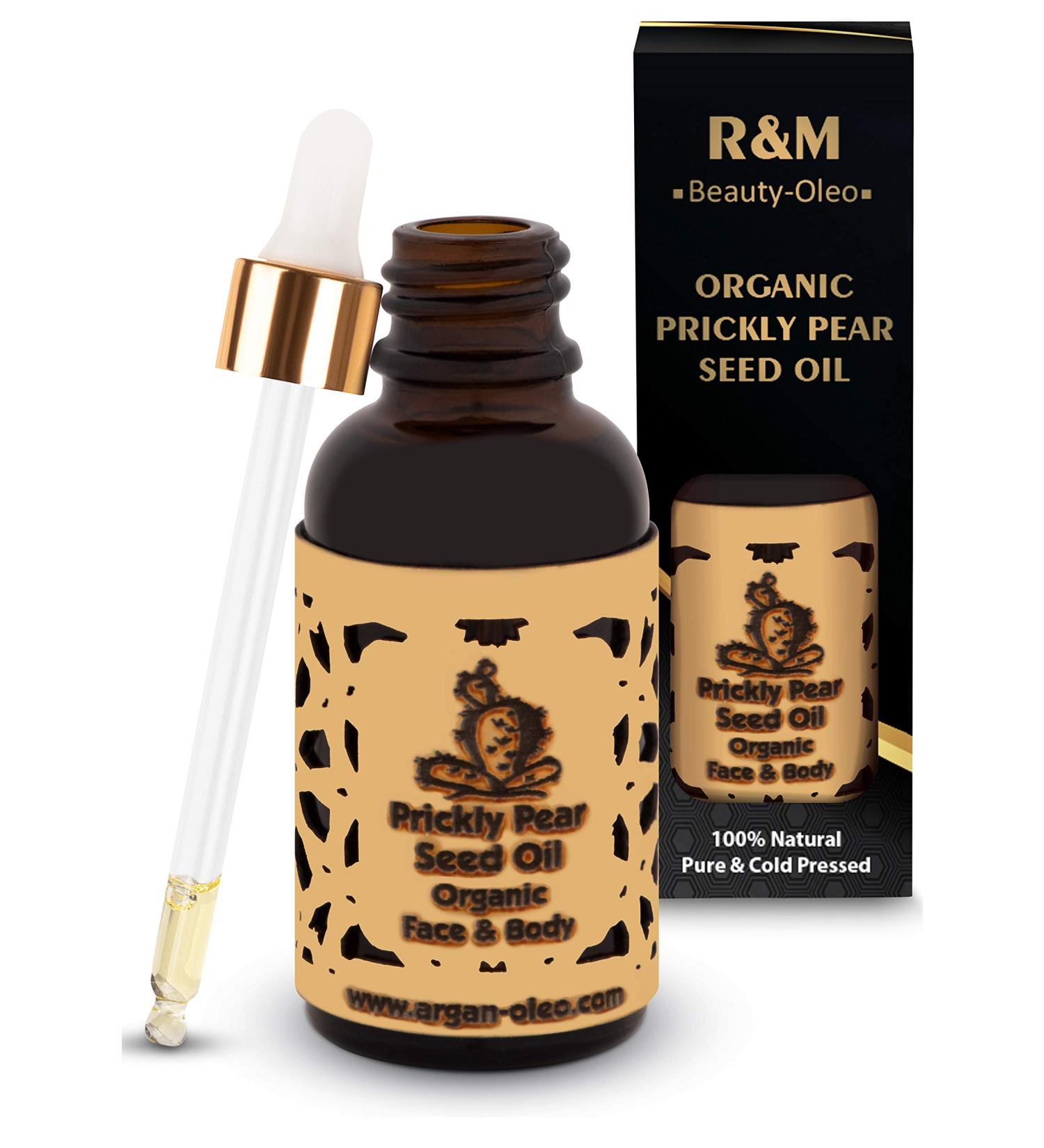 Premium Organic Cactus Core Oil - 30ml Prickly Pear Seed Oil for Face Body & Hair - Natural Skincare - R&M - Buy Online on GoSupps.com