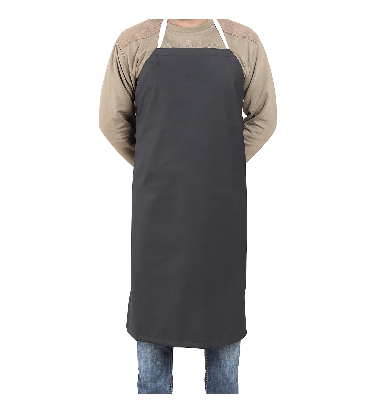 EISCO Rubber Vinyl Apron Medium (27 W x 36 L) - Adjustable Bib Apron for Dishwashing Butcher Laboratory - Black - Buy Online on GoSupps.com