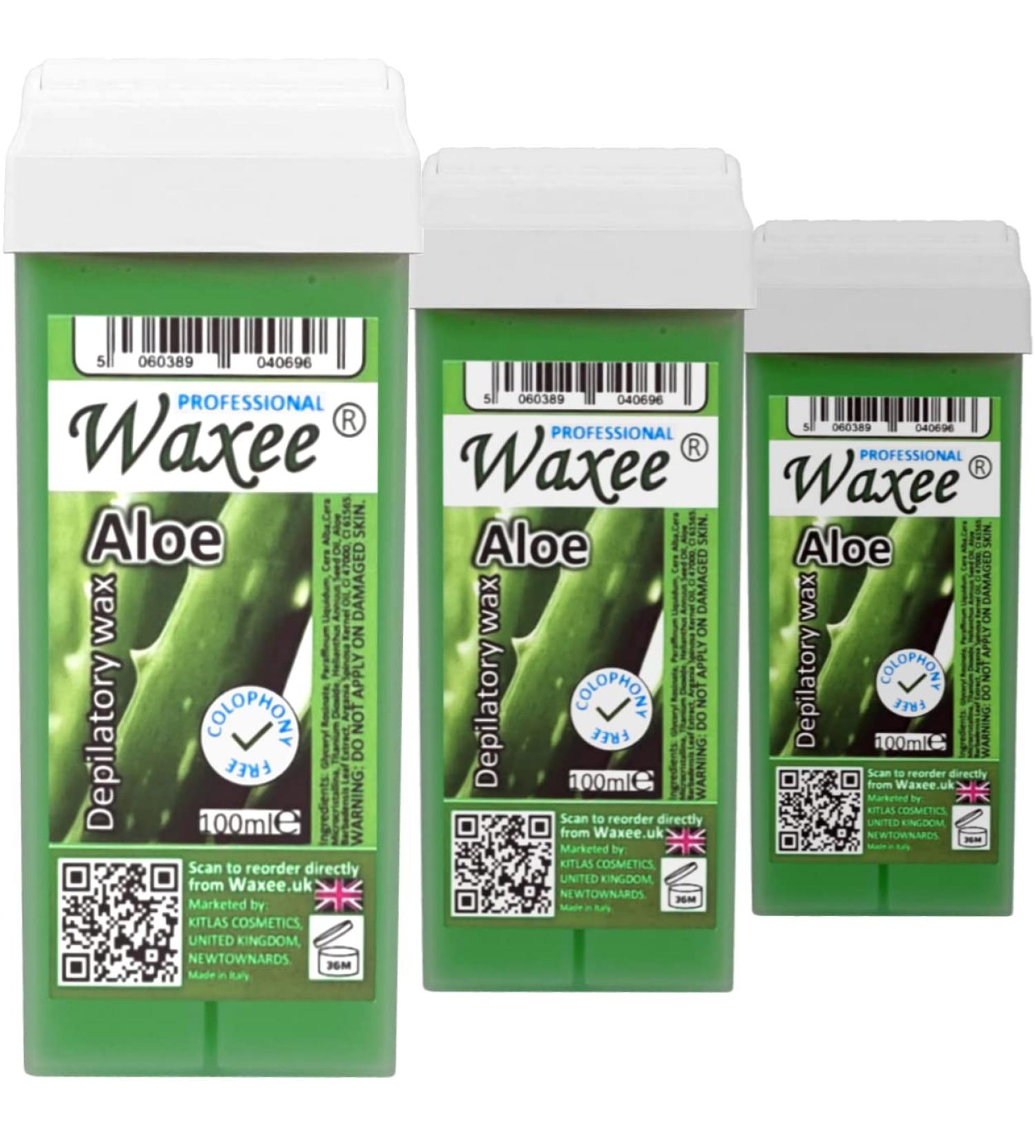 Roll on wax cartridge 100ml roller refill pack of 3- Aloe