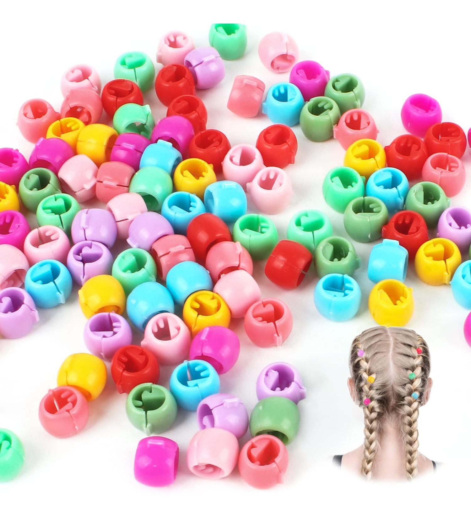 200 Pcs Mini Hair Claw Clips Plastic Hair beads Claw Mini Rainbow Beads Clip Tiny Plastic Jaw Clips for Girls Women Accessories (Random Color) - Buy Online on GoSupps.com