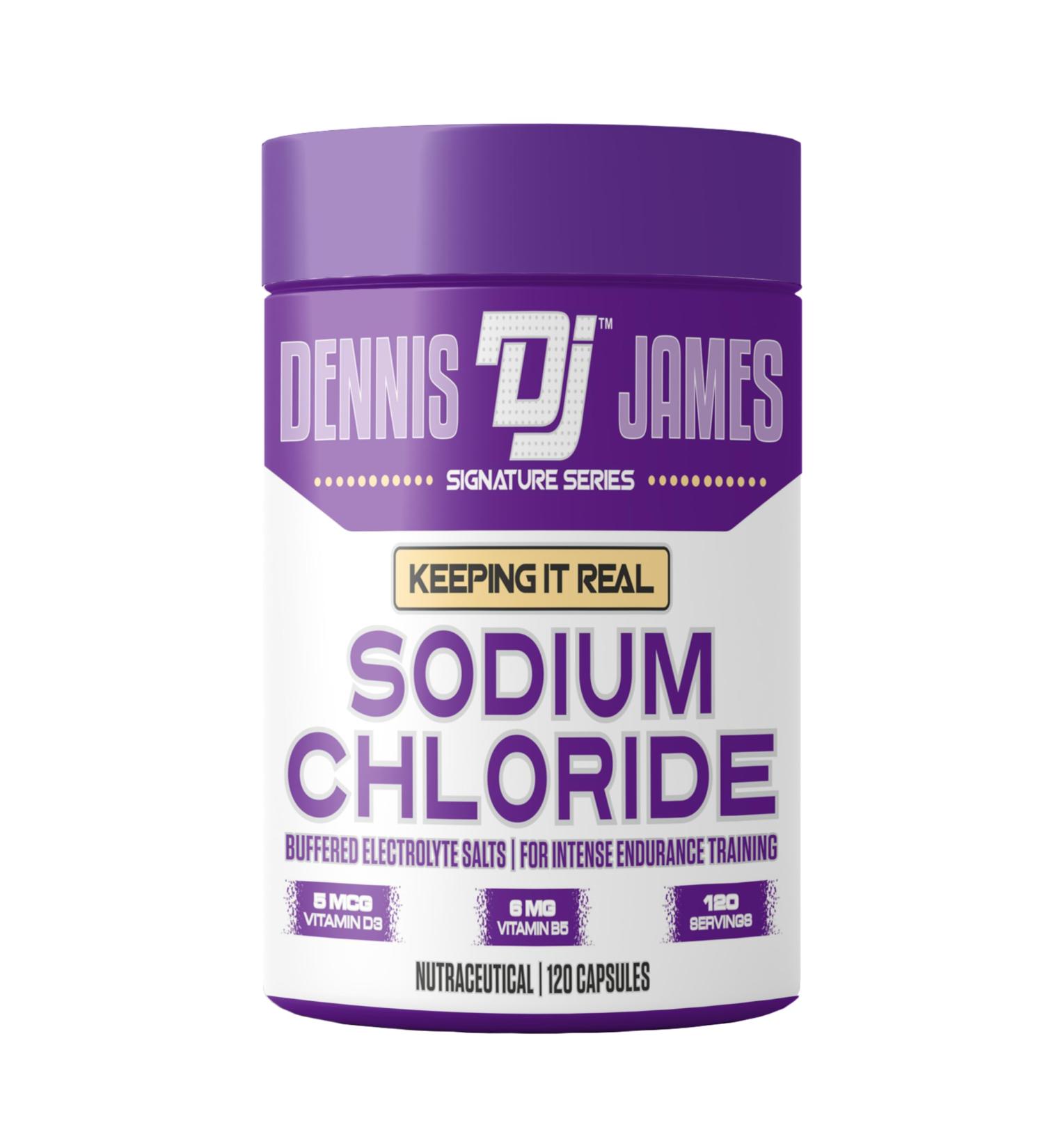Dennis James Signature Series Sodium Chloride 1000mg | 120 Capsules | Electrolyte Support Hydration Balance & Muscle Function | Non-GMO | 120 Servings - Buy Online on GoSupps.com