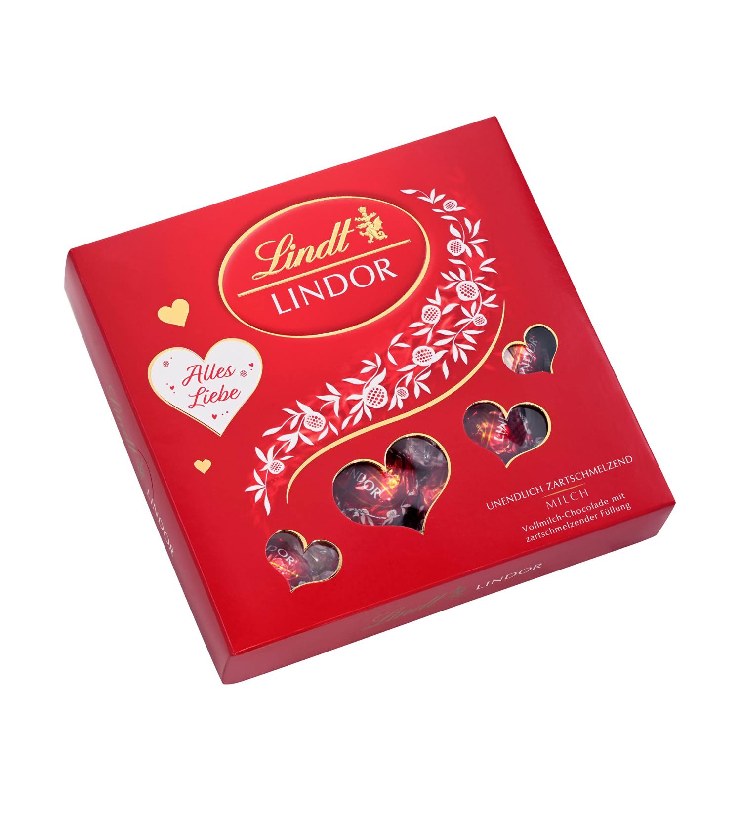 Lindt Lindor Heart Cutout Chocolate - Finest Milk Chocolate with Delicate Filling (187g) - Perfect Gift Pack for Any Occasion - Buy Online on GoSupps.com