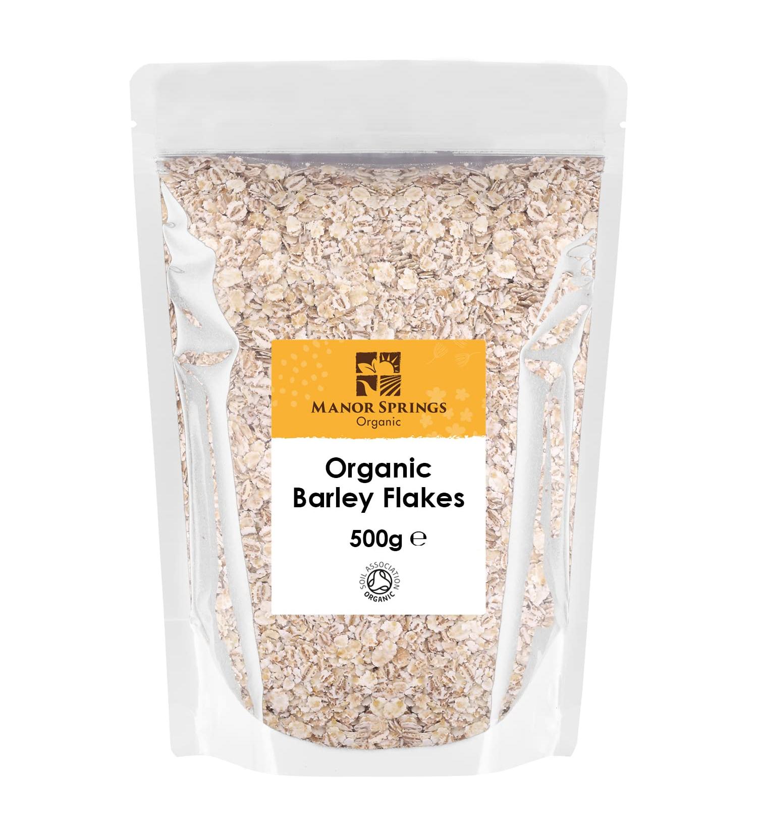 Organic Barley Flakes 500g by Manor Springs Organic - Buy Online on GoSupps.com