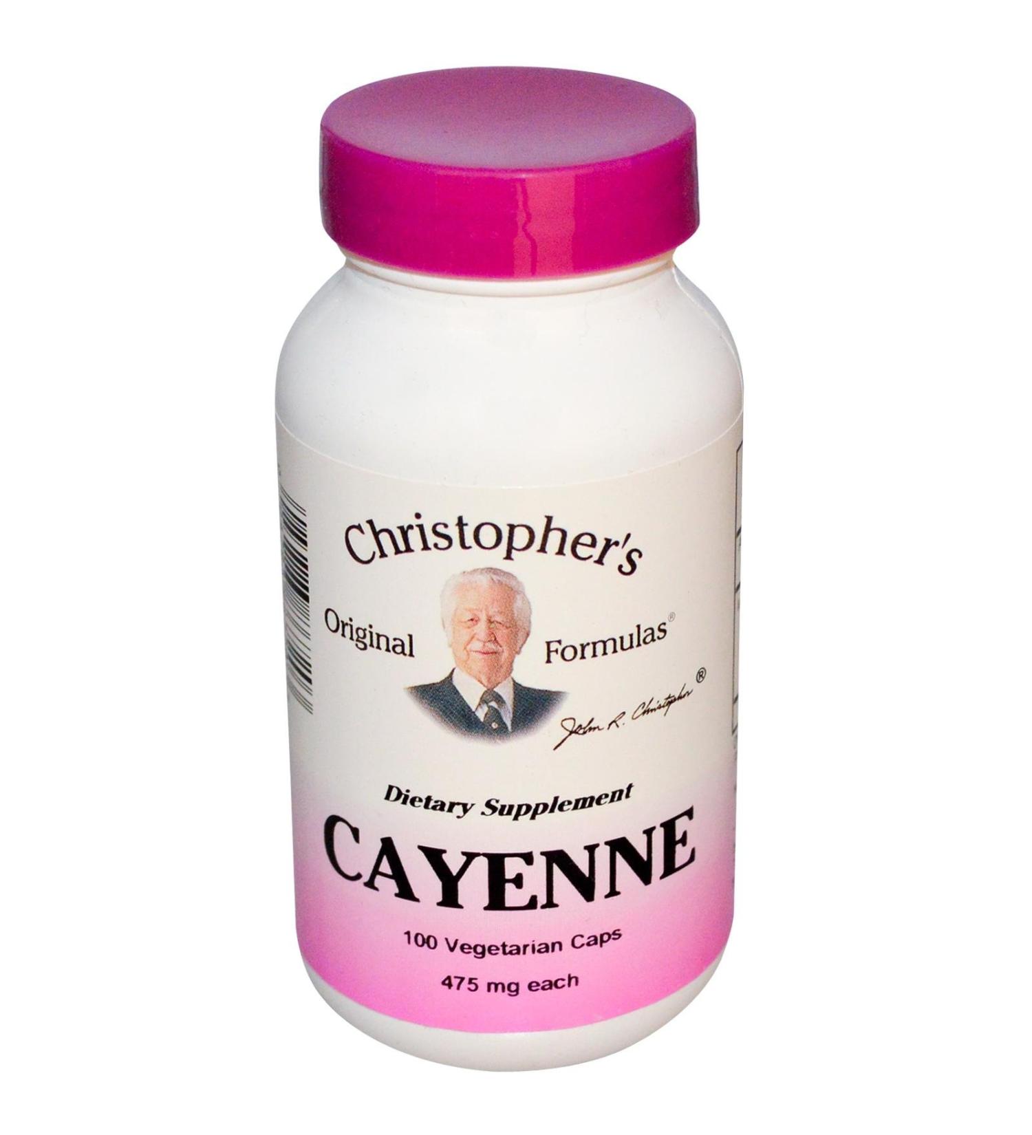Christopher's Original Formulas Cayenne 475 mg 100 Vegetarian Caps