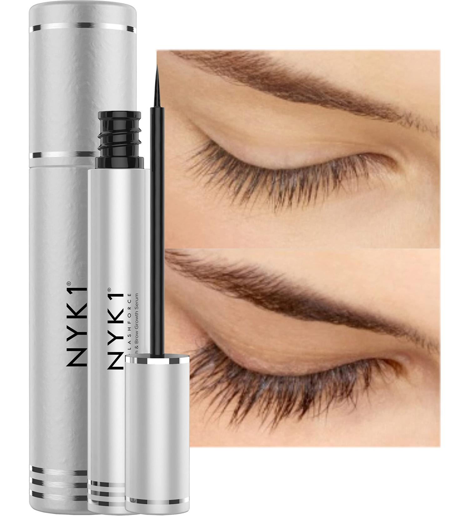 LashForce Eyelash Growth Serum (8ml) - NYK1 Eyelash & Eyebrow Growth Serum for Thicker, Longer Natural Lashes - Buy Online on GoSupps.com