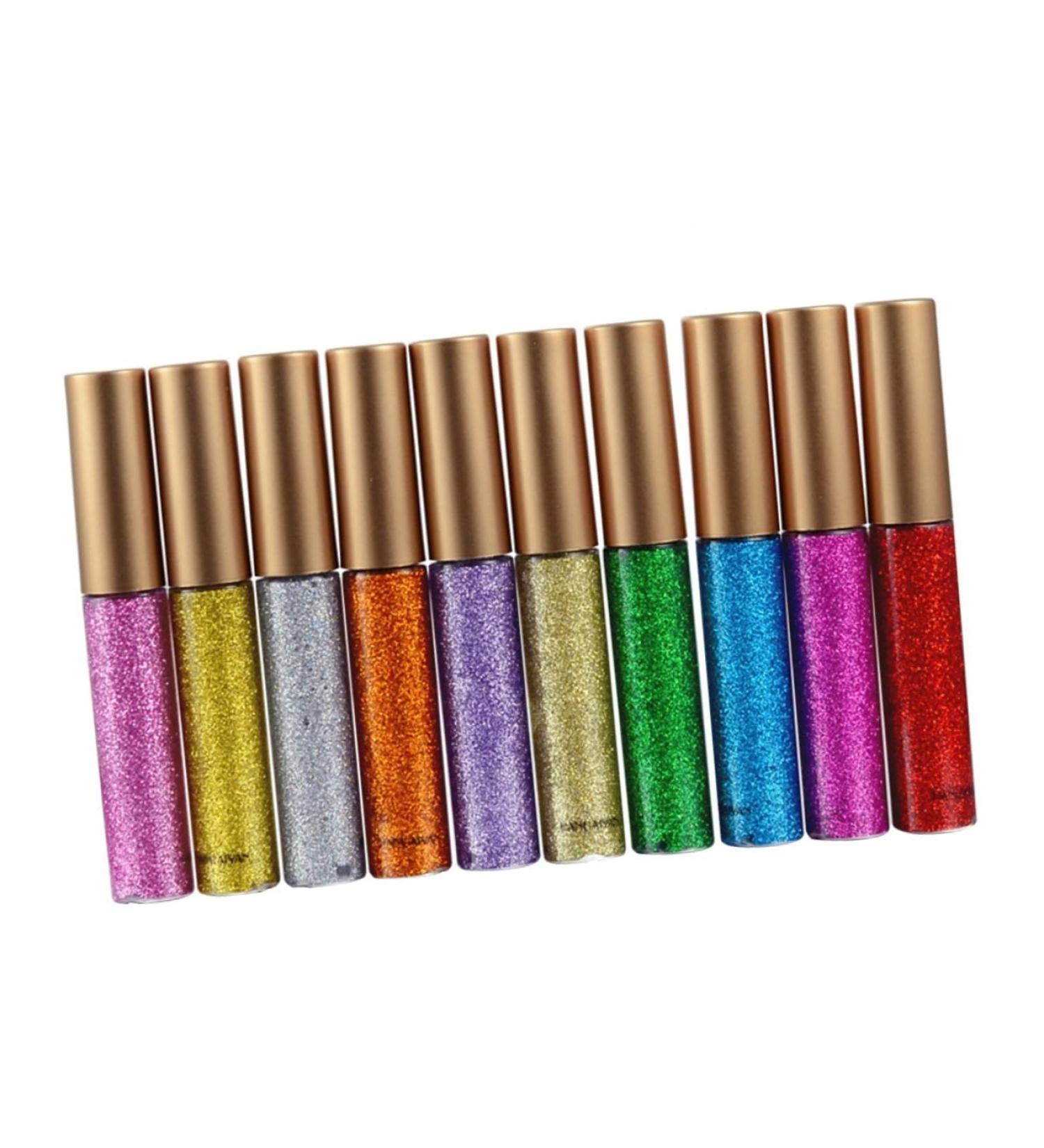 Beavorty 10pcs metallic eyeliner liquid glitter liquid shimmery 1 count (Pack of 1) Assorted Color - Buy Online on GoSupps.com