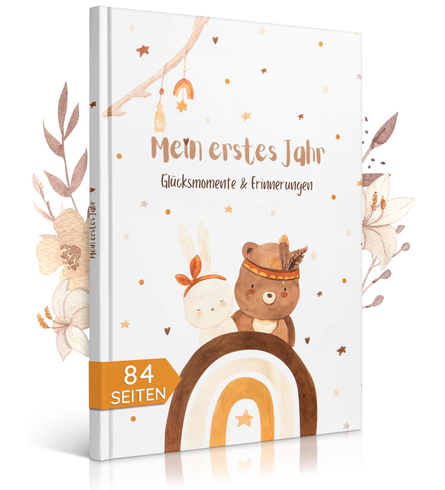 Eulentaler Baby Diary (Boho) | 1st Year Memory Book | Educator-Designed A4 Album for Cherished Moments - Buy Online on GoSupps.com