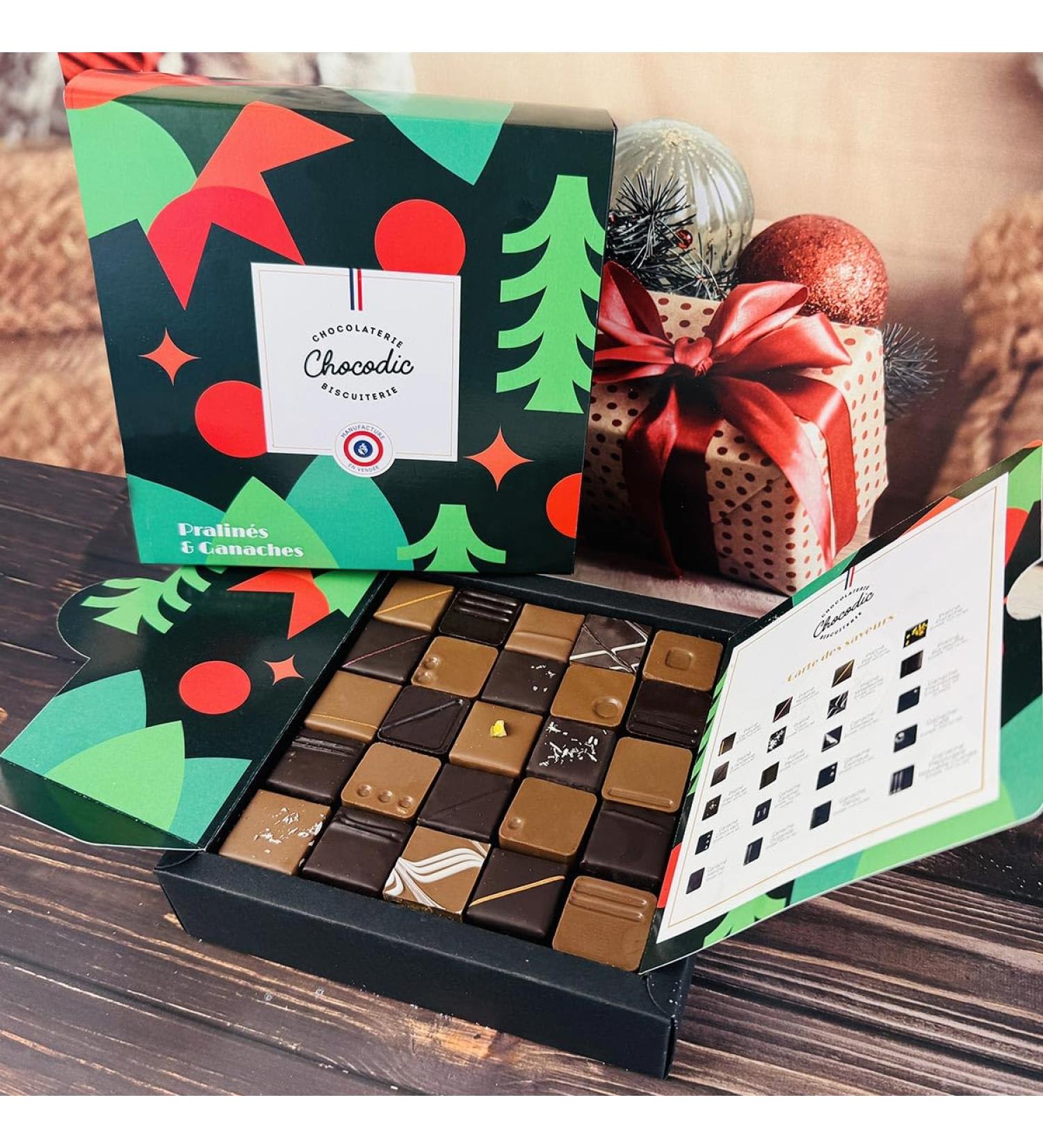  chocodic Chocolate box | Christmas molded chocolates | Chocodic artisanal Christmas chocolates (25 chocolates) - Buy Online on GoSupps.com