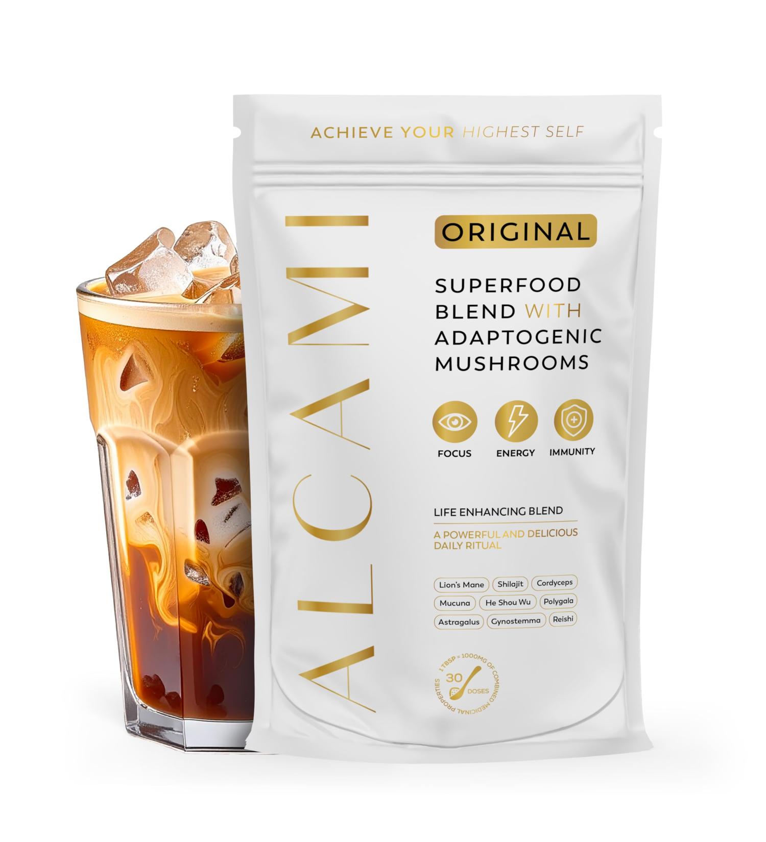 Mushroom Coffee Alternative Superfood Blend 10X Concentrated Extract with Lion s Mane Reishi & Cordyceps Energy & Focus Support Premium Supplement Powder 30 Servings Vanilla and Caramel - Buy Online on GoSupps.com