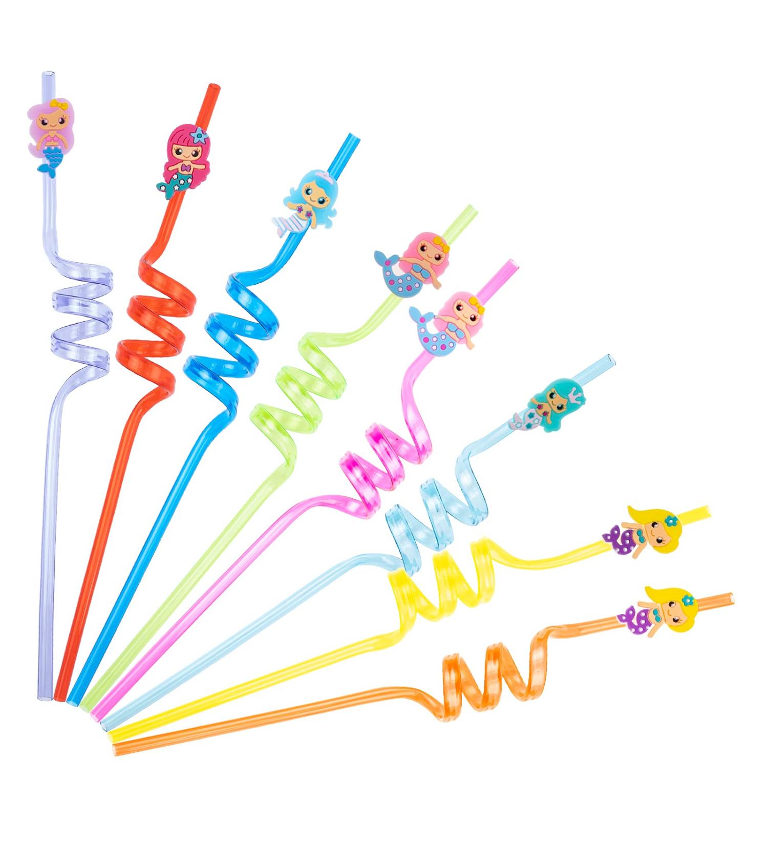 KisSealed 24 Pieces Mermaid Straws Party Favors for Mermaid Birthday Party Supplies Reusable Mermaid Drinking Plastic Straws Under The Sea Party Supplies Favors - Buy Online on GoSupps.com