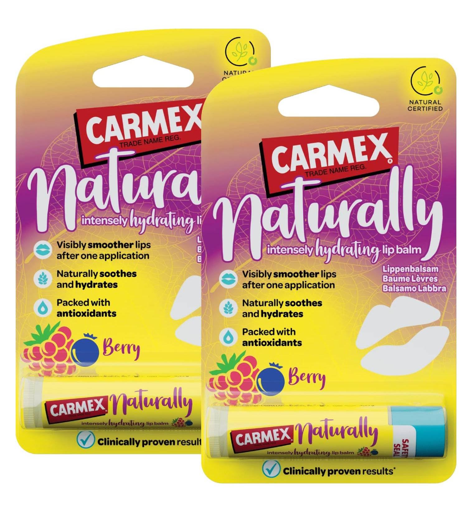  Carmex Carmex Moisturizing and Protective Lip Balm for Dry and Cracked Lips with Sun Protection (2 units berries) - Buy Online on GoSupps.com
