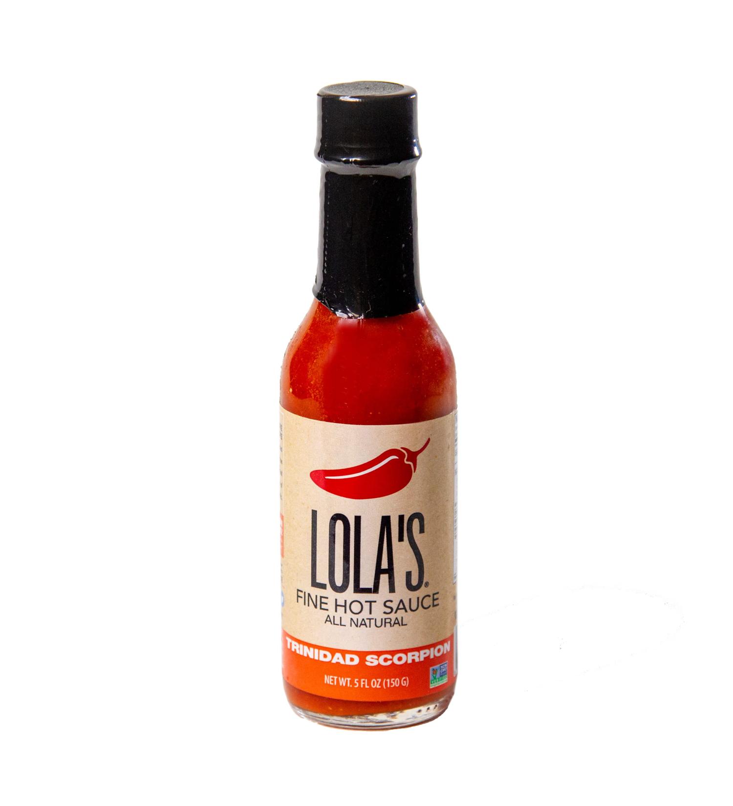 Buy Lola's Fine Hot Sauce - Trinidad Scorpion 5 Fl Oz | All-Natural, Gluten-Free, Keto | Perfect for Chili & Fish Tacos - Buy Online on GoSupps.com