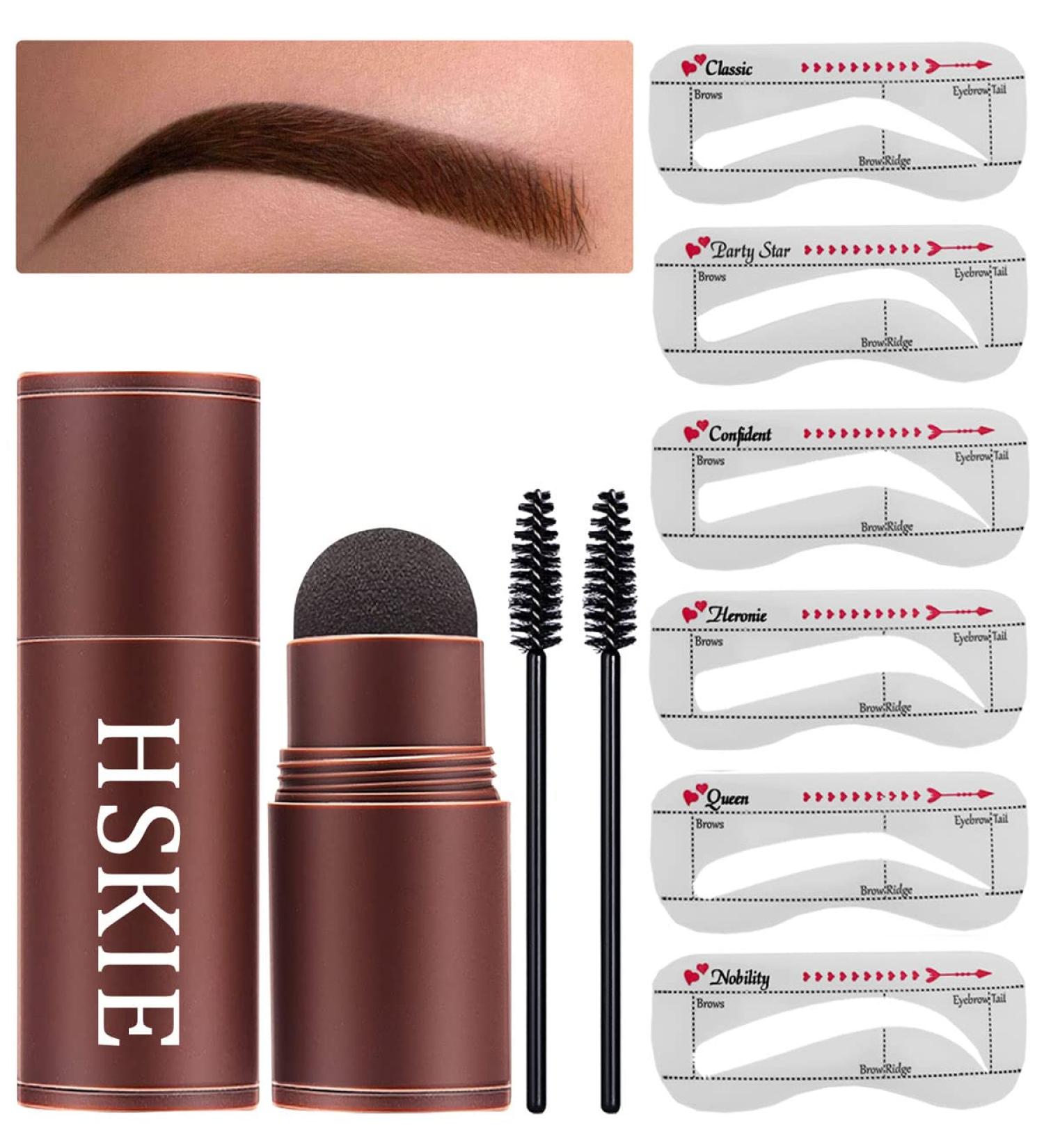 CMNRO Eyebrow Stamp Stencil Kit - Dark Brown Waterproof Brow Stamp and Shaping Set - Buy Online on GoSupps.com