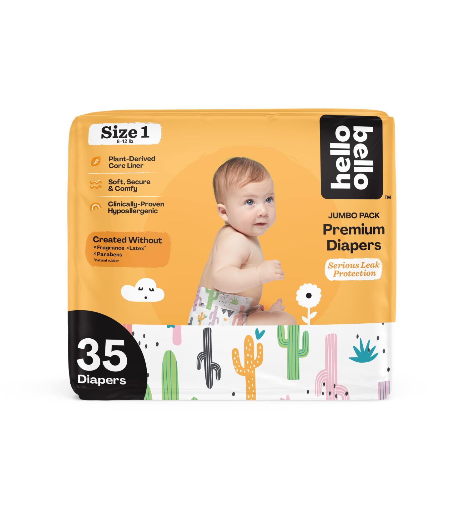 Hello Bello Baby Diapers - Size 1 - Cactus - Pack of 35 | 1 Count - Buy Online on GoSupps.com
