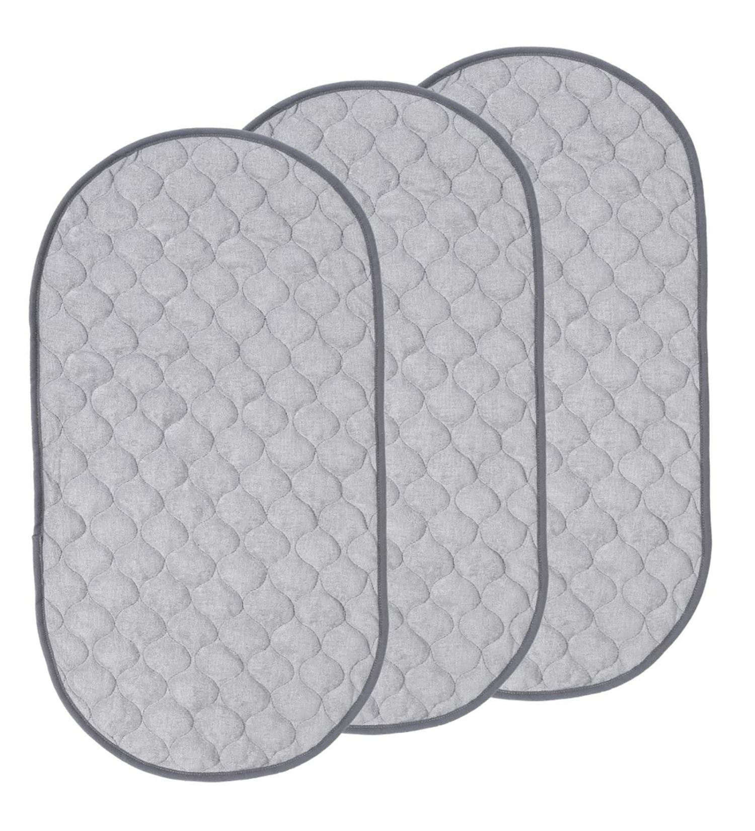 Buy Soonhua 3x Wrap Documents - Super Soft Bamboo Cotton Changing Pad Waterproof & Washable Ideal for Home & Travel - Gray Oval - Buy Online on GoSupps.com