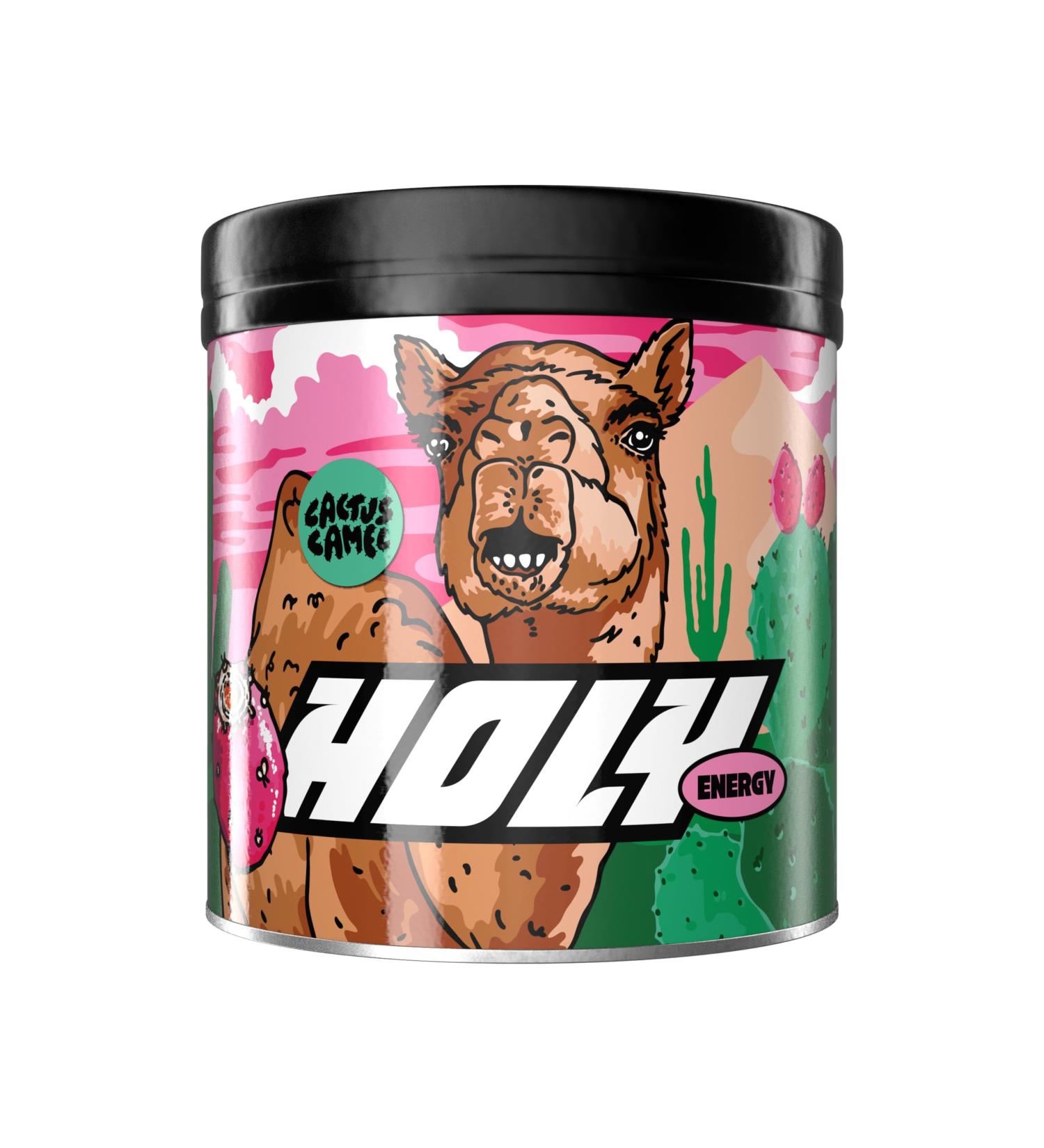 Holy Energy Gaming Booster 'Cactus Camel' | Cactus Fig Taste | 50 Portions | Vegan Focus Drink with Newcaff & Green Tea Extract | 100% Natural Fruit Aromas - Buy Online on GoSupps.com