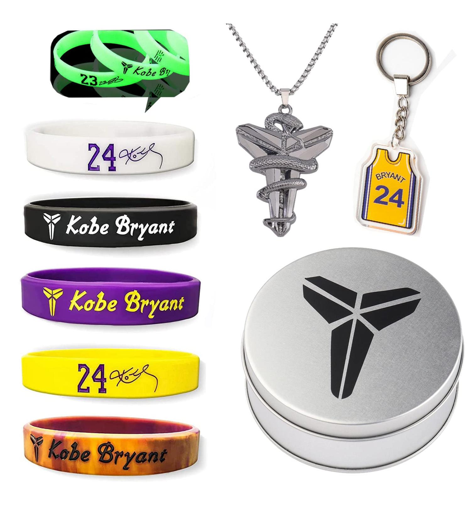 Xzyden 9PCS Rubber Silicone Basketball Bracelets Set for Men & Teens - Includes Keychain, Necklace - Basketball Accessories Gift Set - Buy Online on GoSupps.com