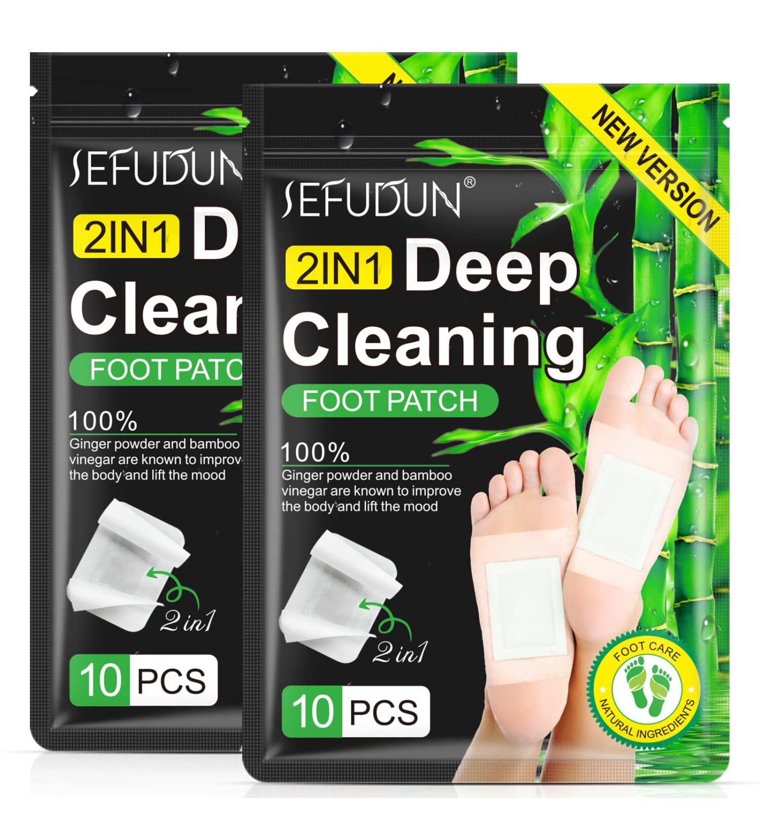 20PCS Upgrade Detox Foot Pads - Natural Bamboo Vinegar Ginger Powder - Relieve Stress, Improve Sleep - Deep Cleansing Foot Patch - Buy Online on GoSupps.com