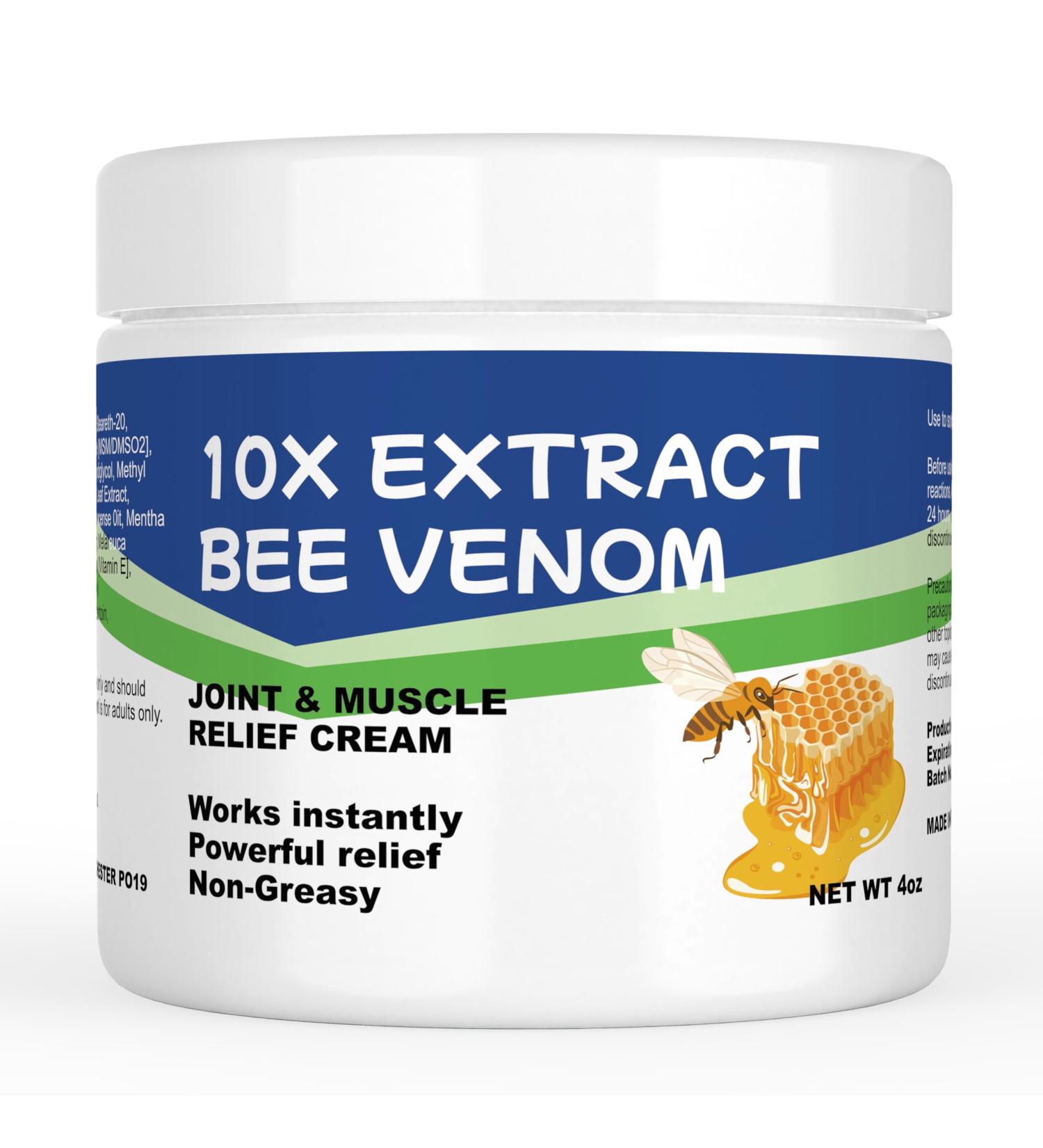 Bee Venom Muscle Cream - Maximum Strength Joint & Bone Relief for Adults & Seniors | Fast Acting Soothing for Arthritis Shoulders Back Neck & More | 2 Fl Oz (Pack of 6 - Buy Online on GoSupps.com