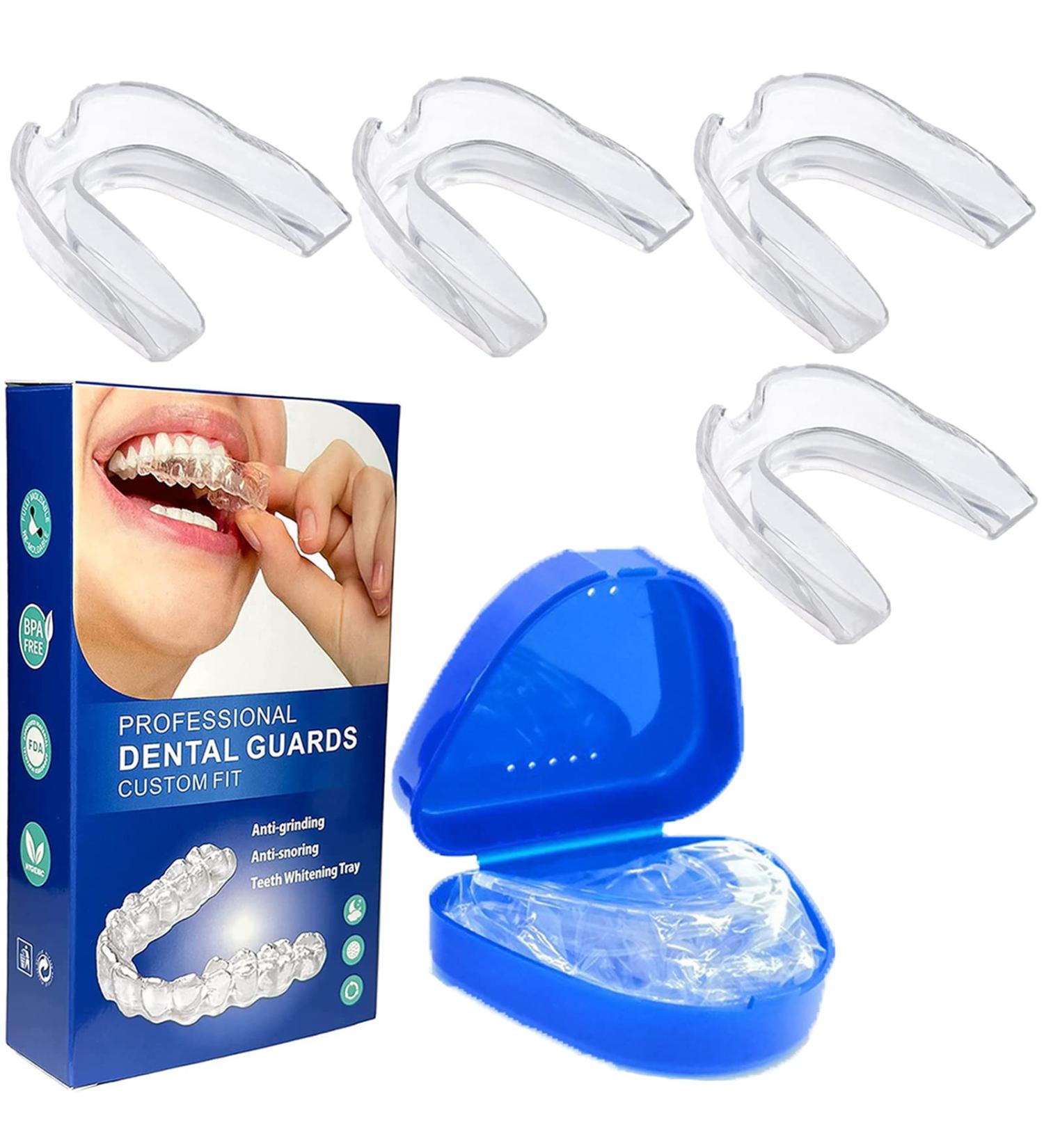 Samoka 4 PCS Mouth Guard for Teeth Clenching at Night - Anti Grinding Bruxism Night Guard for Sleep - TMJ Relief - Buy Online on GoSupps.com