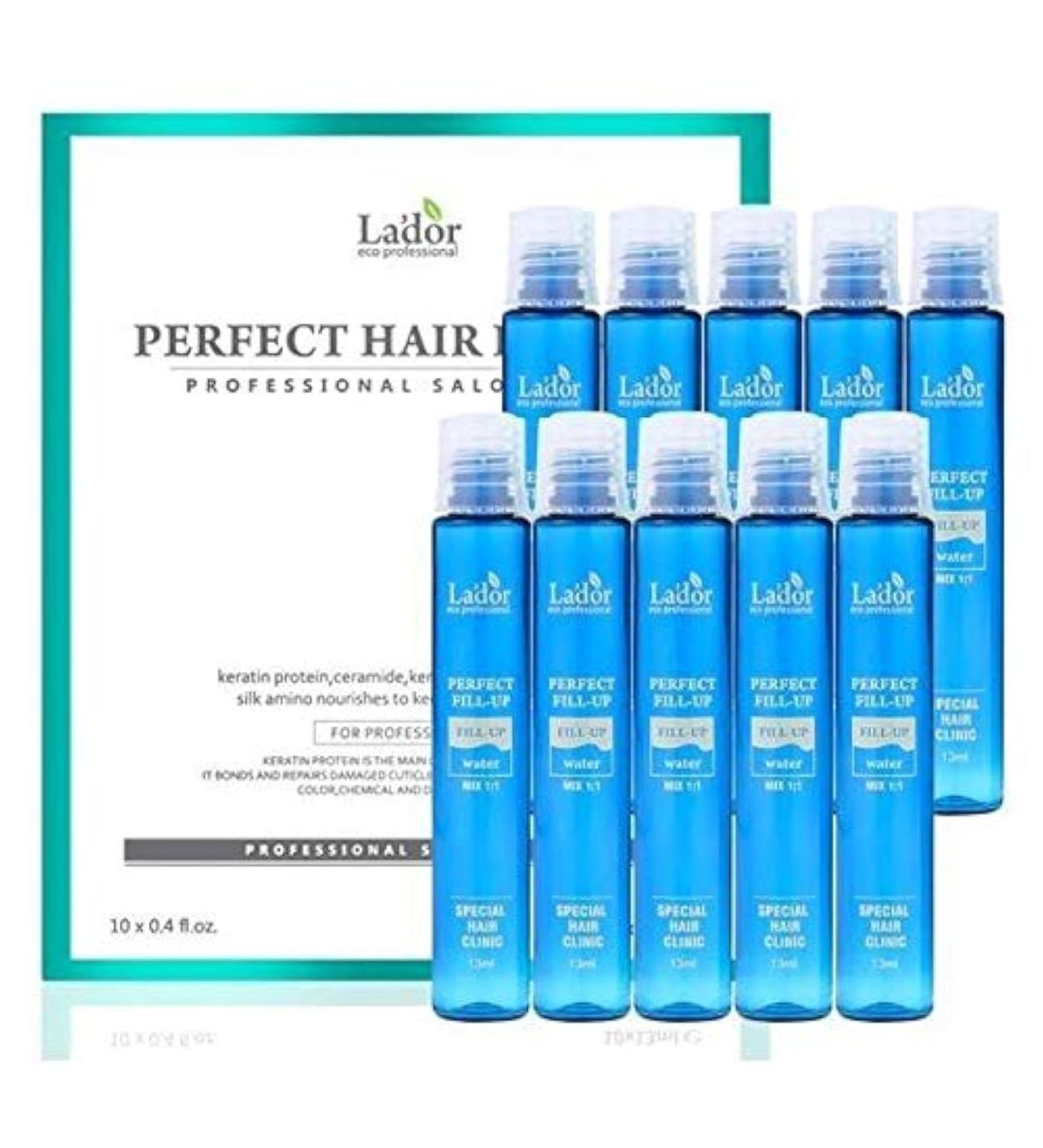 LA'DOR Hair Filler Up 10 ampoules Forme de goutte non parfum sans paraben repousse des cheveux pour cheveux clairsem s et alop cie Unisexe Adultes