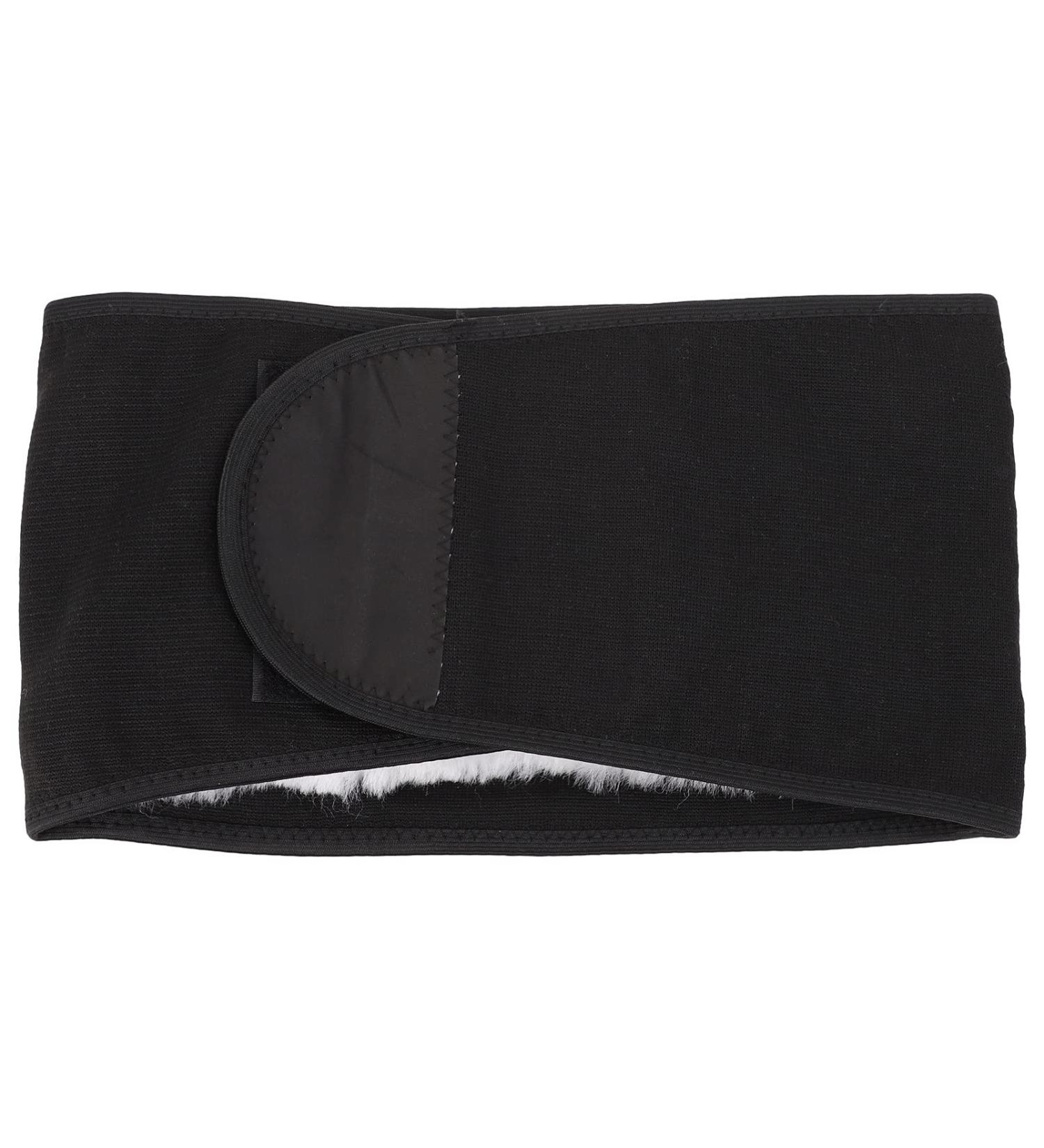 Healifty Warm Waist Back Support Belt - Thermal Plush Lumbar Support for Men & Women | Winter Waist Warmer Brace - Elastic Comfort in Black - Buy Online on GoSupps.com