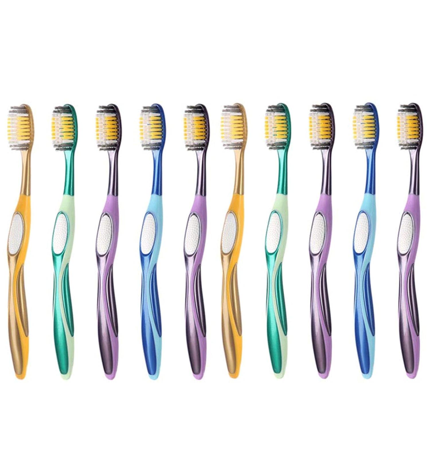 Wxpjmdfc Medium-Proof Bristle Toothbrushes - Pack of 10 for Adults & Children | Durable Hand Toothbrushes with Independent Packaging - Perfect for Body Care - Buy Online on GoSupps.com