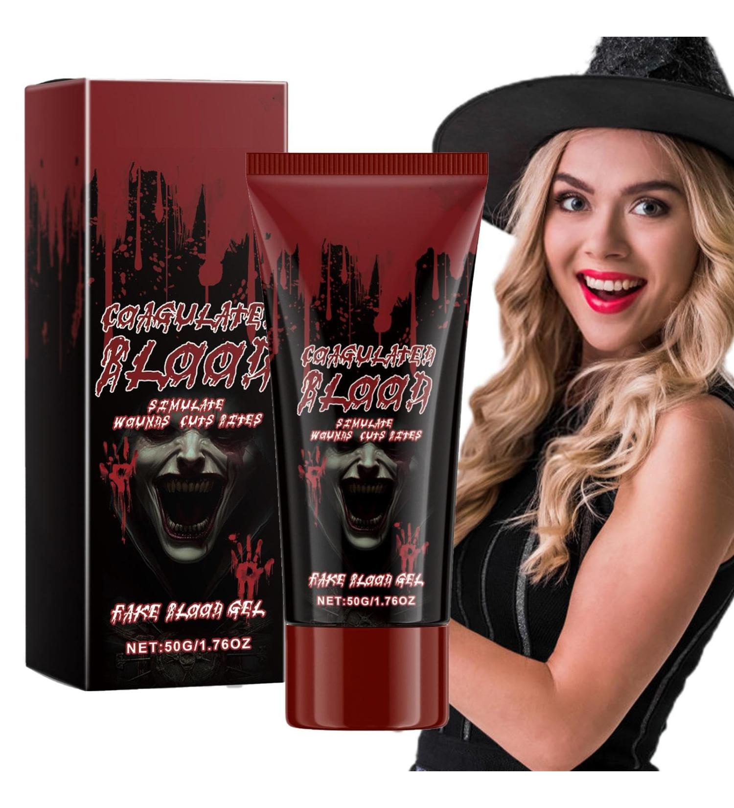 Blood Gel | Fake Blood for Halloween | Realistic 50g Blood Gel for Special Effects Washable for Nosebleeds Stage Costume - Buy Online on GoSupps.com