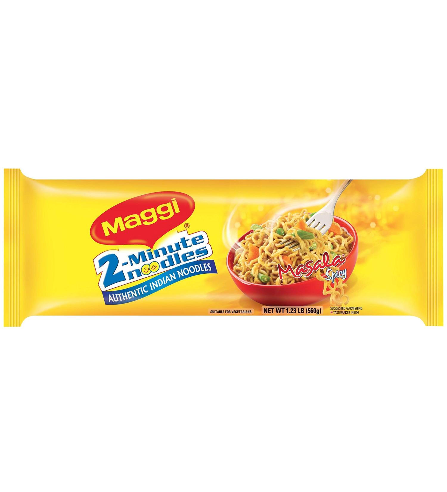 Maggi 2-Minute Instant Masala Noodles Family Pack 560g | Irresistible Indian Cuisine | Quick & Easy Meal | Tasty and Loved by All Ages | Flavorful Delight | Always in Demand - Buy Online on GoSupps.com