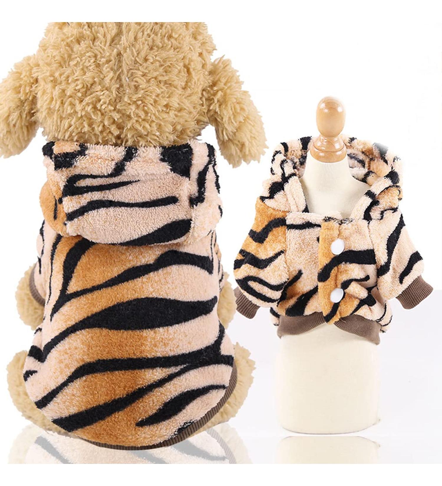 XIAOYU Pet Clothes - Warm Hoodie Costume for Dogs & Cats | Halloween Cosplay Apparel - Small Tiger - Buy Online on GoSupps.com