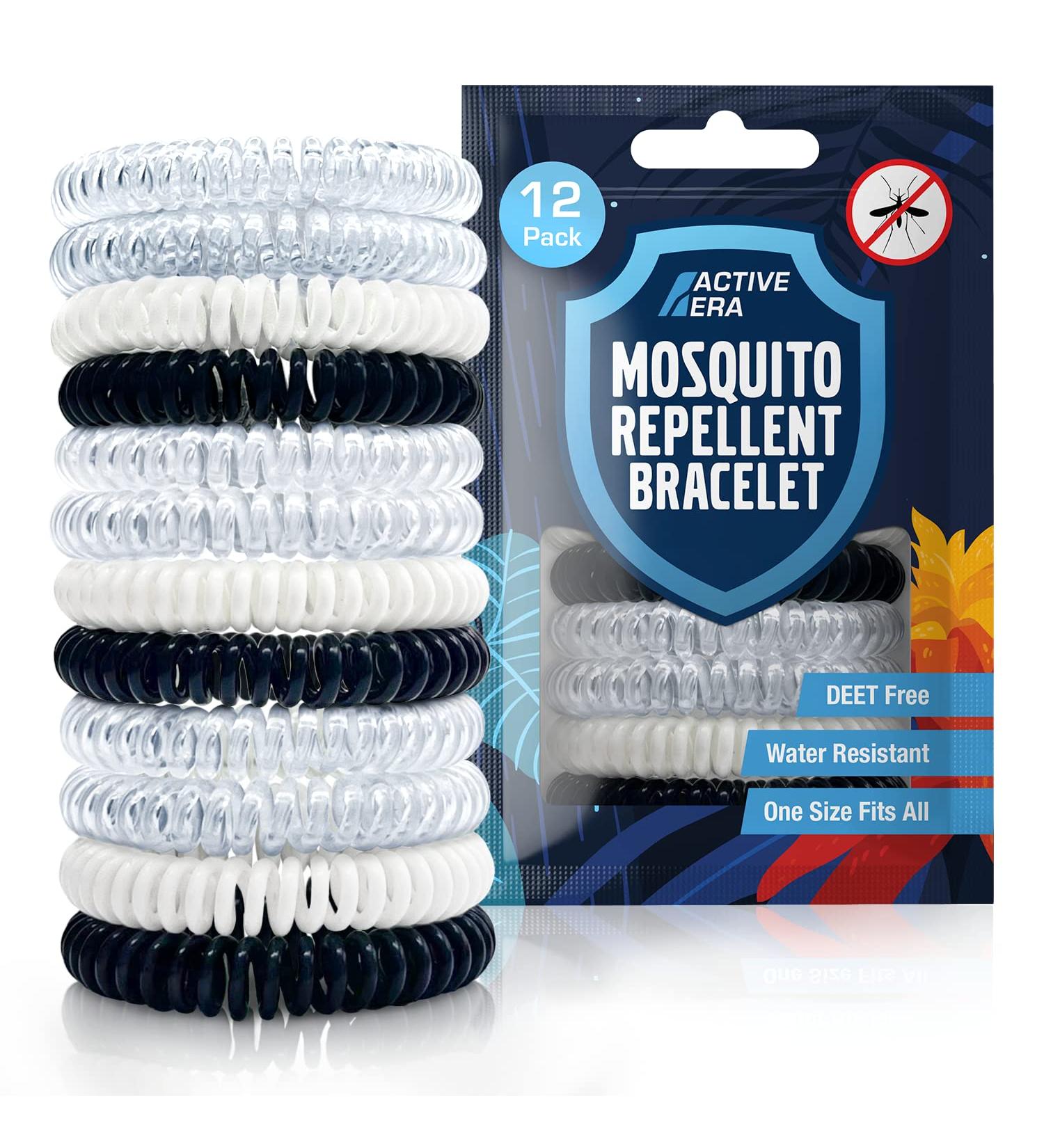 Active Era Mosquito Repellent Bracelet 12 Pack - DEET Free Formula - Waterproof, 250 Hours Protection - Adults & Kids 3+ - 12 Count - Buy Online on GoSupps.com